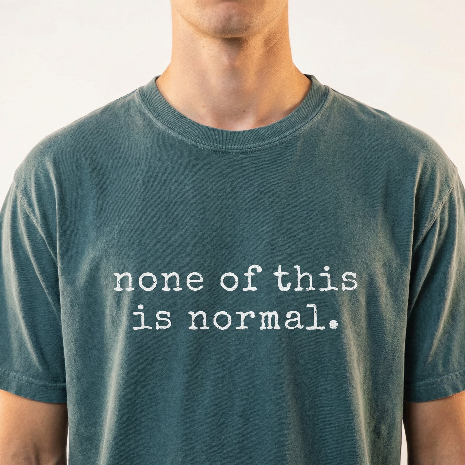 None of This Is Normal Graphic T-Shirt – Minimal Social Justice Statement Tee