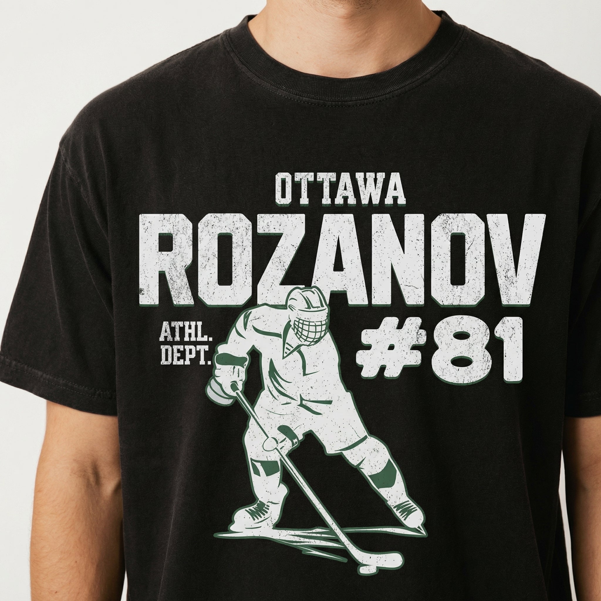 Number 81 Hockey Romance Graphic T-Shirt - Vintage Sports Aesthetic Tee