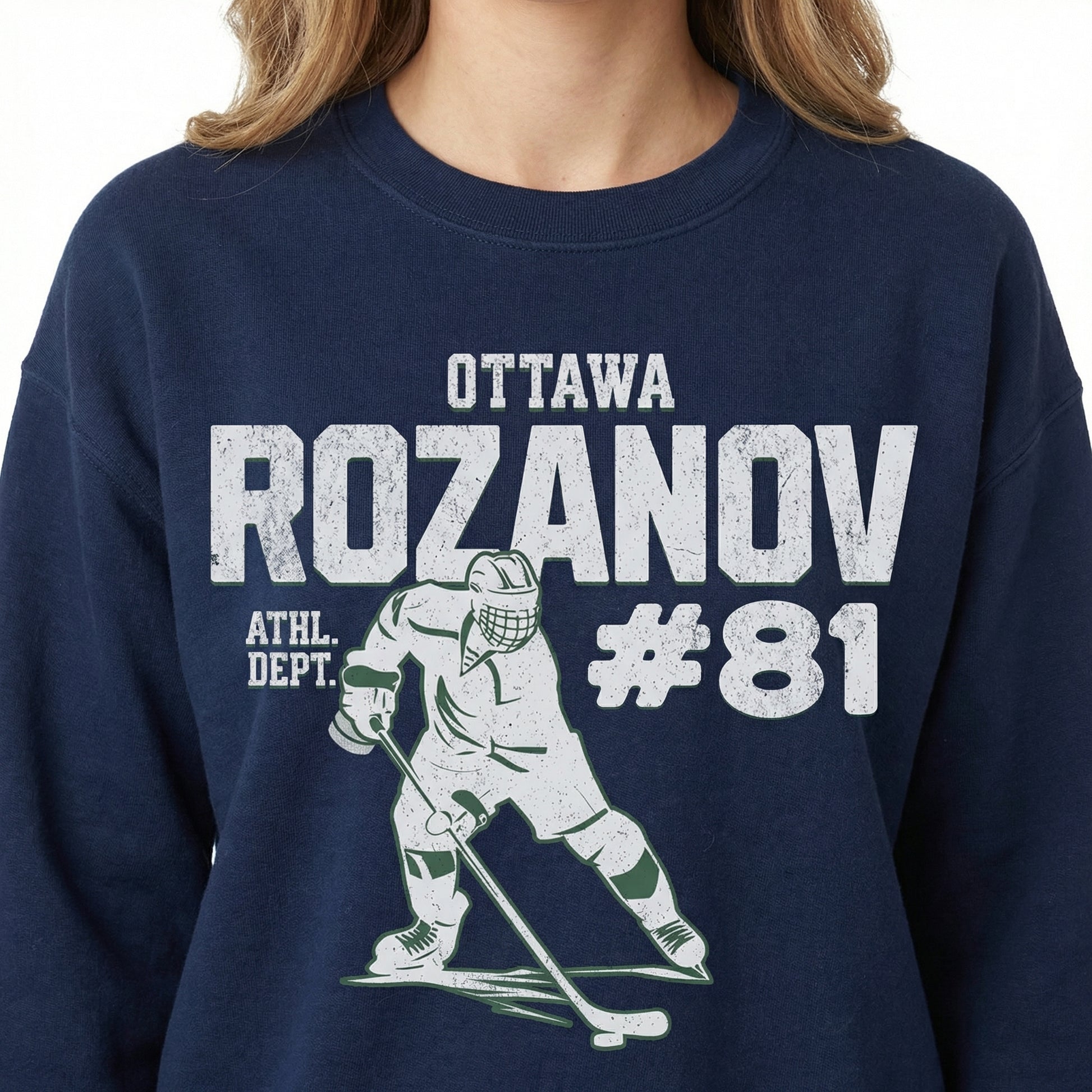 Number 81 Hockey Romance Graphic T-Shirt - Vintage Sports Aesthetic Tee