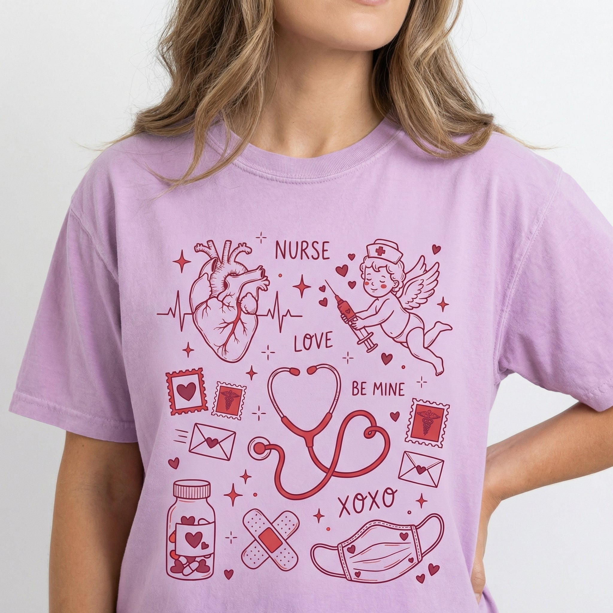 Nurse Valentine’s Day Shirt – Love Be Mine XOXO Graphic Tee