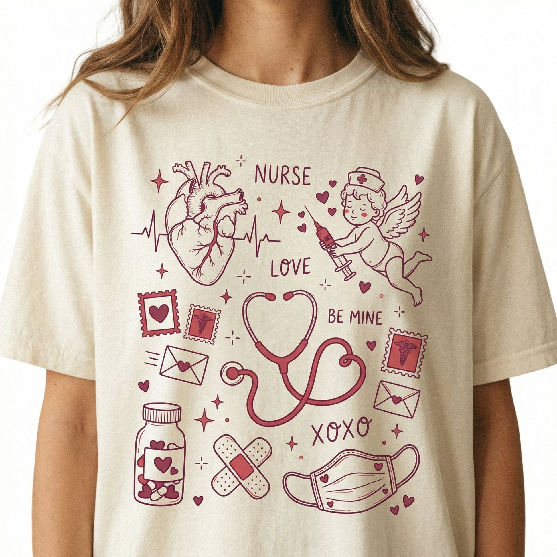 Nurse Valentine’s Day Shirt – Love Be Mine XOXO Graphic Tee