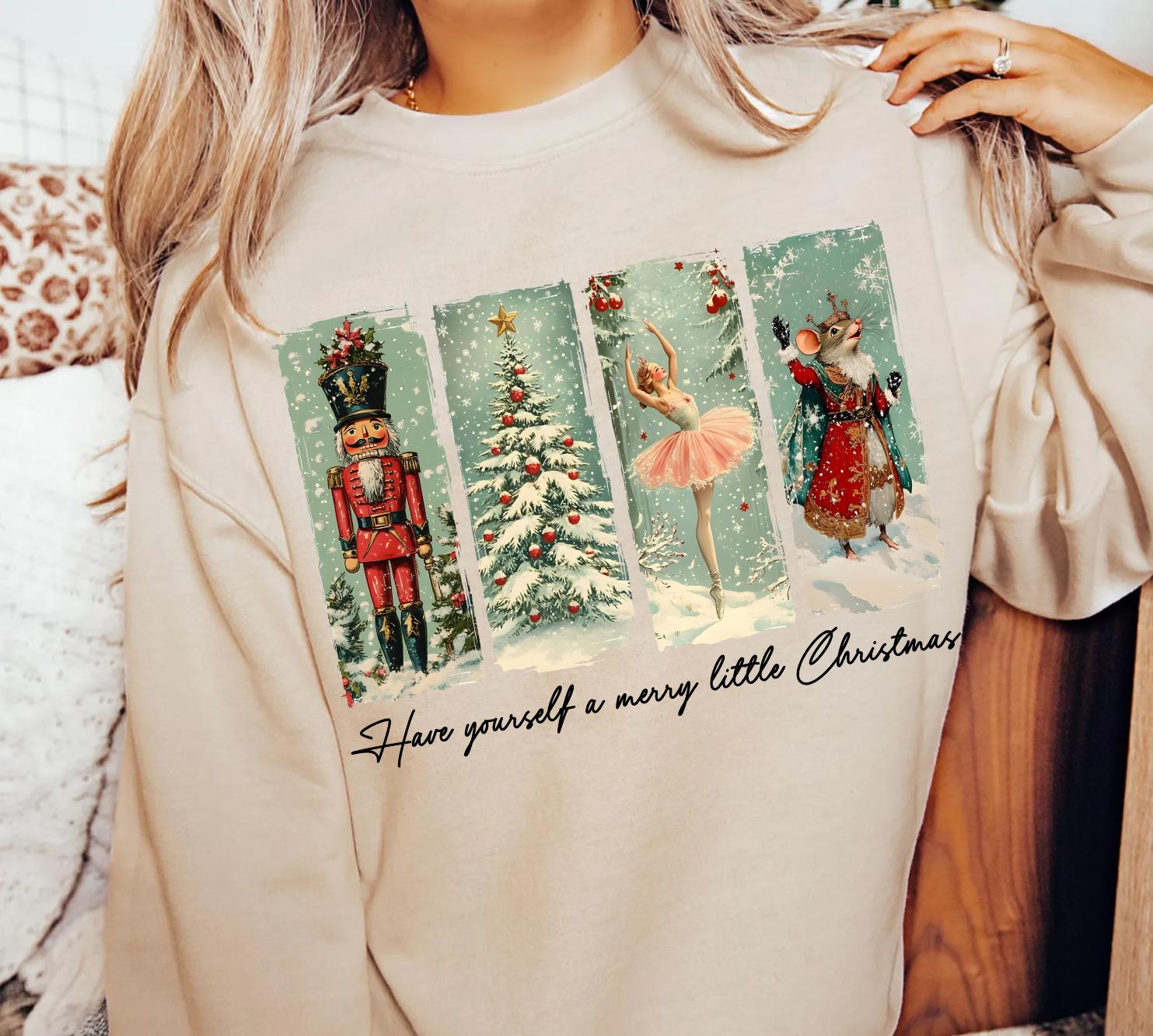 Nutcracker Ballet Christmas Sweatshirt – Cute Nutcracker Tree Shirt, Women’s Holiday Season Gift