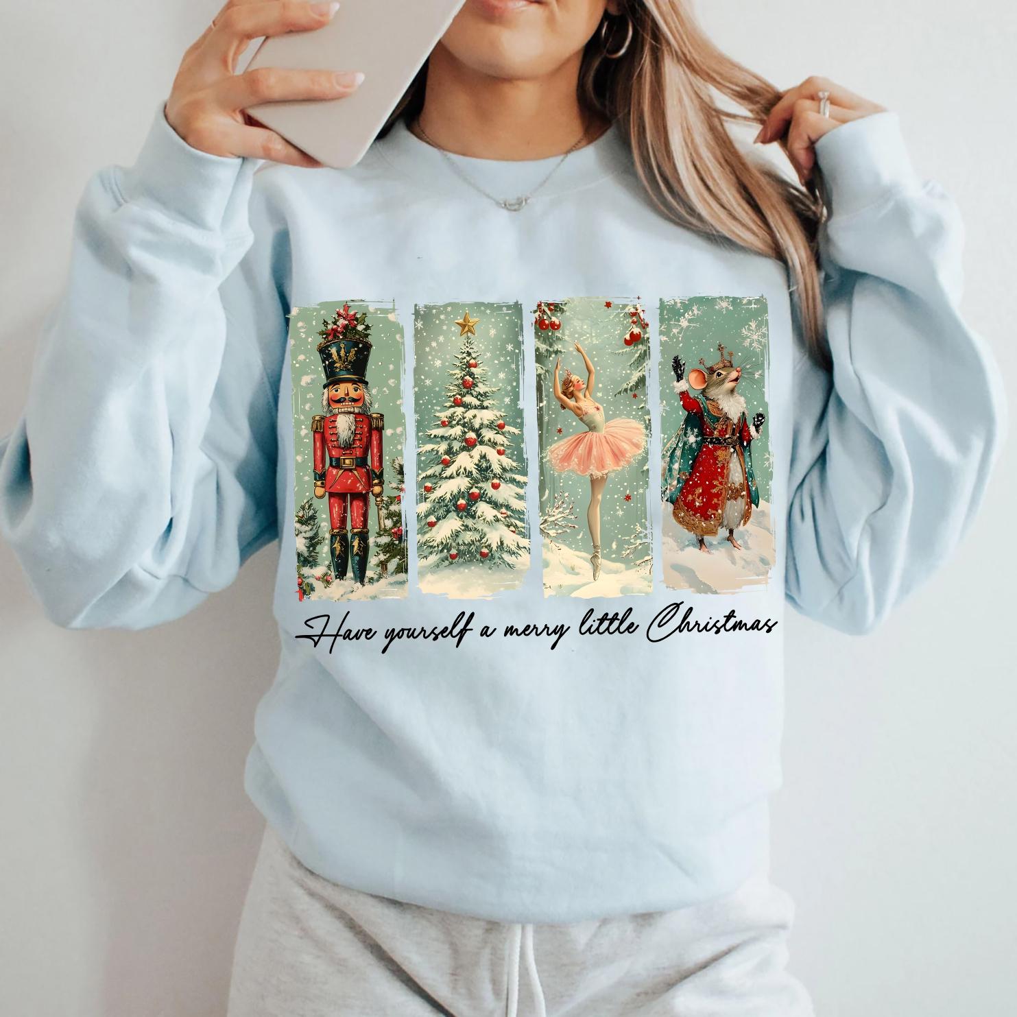 Nutcracker Ballet Christmas Sweatshirt – Cute Nutcracker Tree Shirt, Women’s Holiday Season Gift