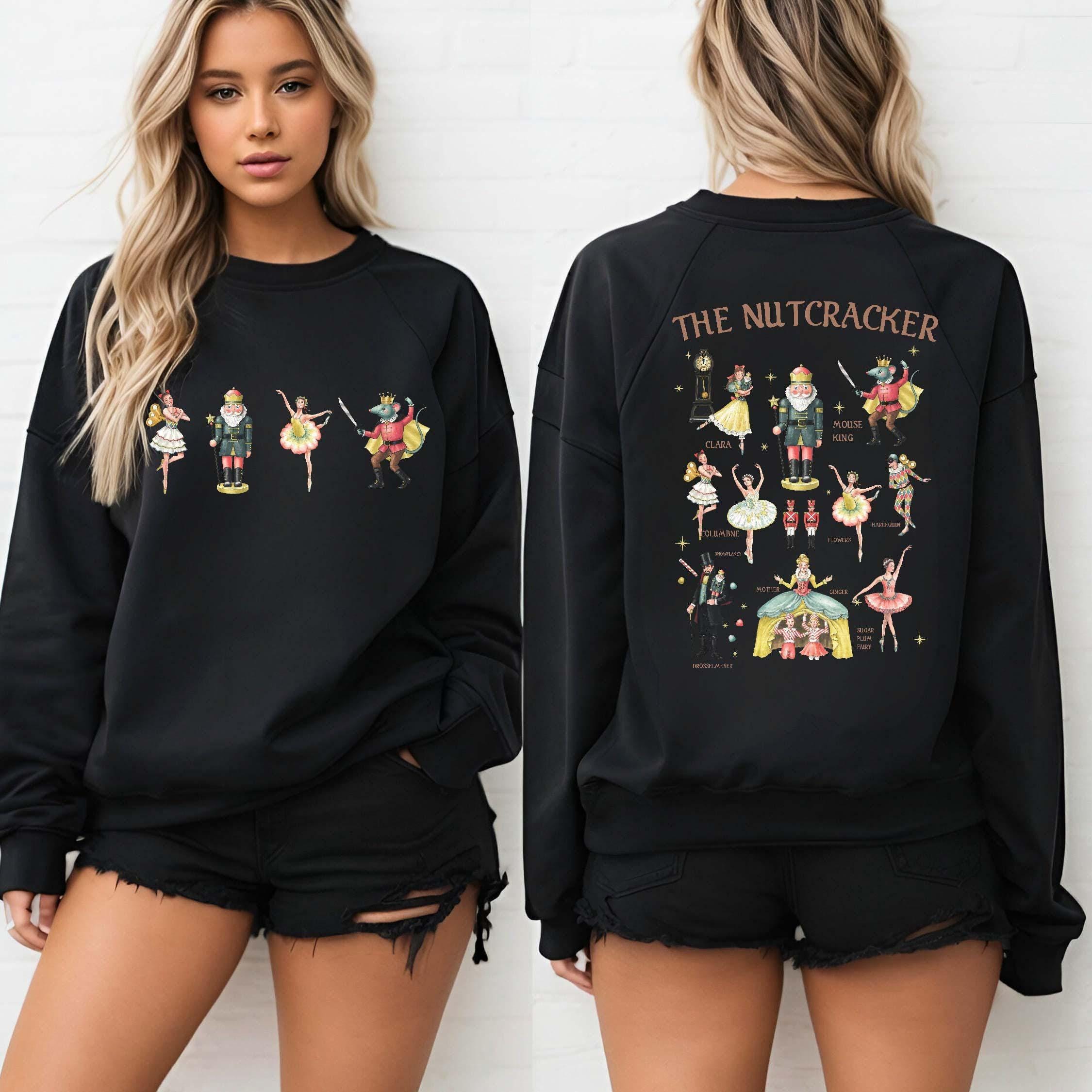 Nutcracker Sweatshirt – Christmas Nutcracker Crewneck, Ballet Holiday Sweater, Xmas Party Hoodie Gift