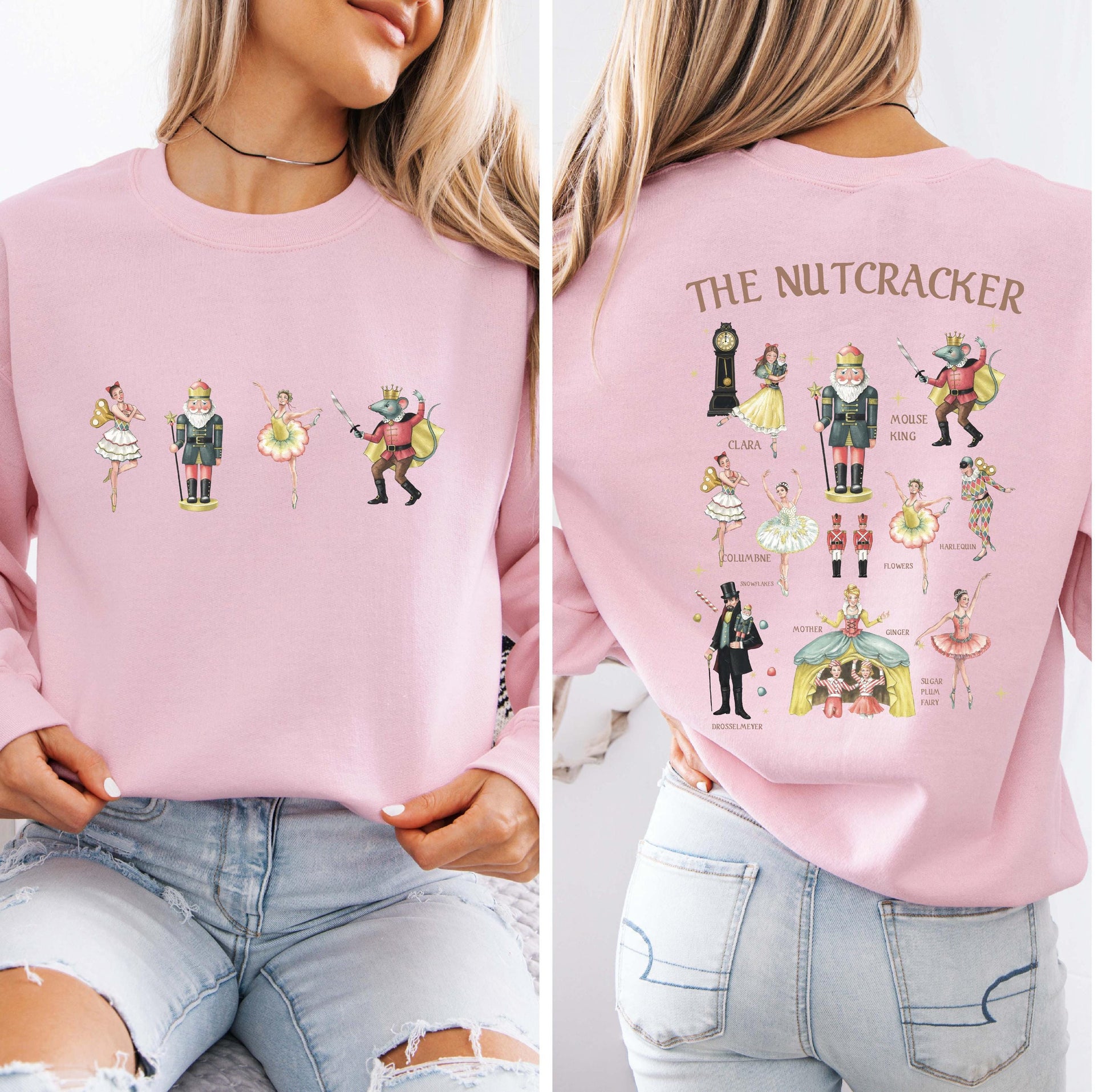 Nutcracker Sweatshirt – Christmas Nutcracker Crewneck, Ballet Holiday Sweater, Xmas Party Hoodie Gift