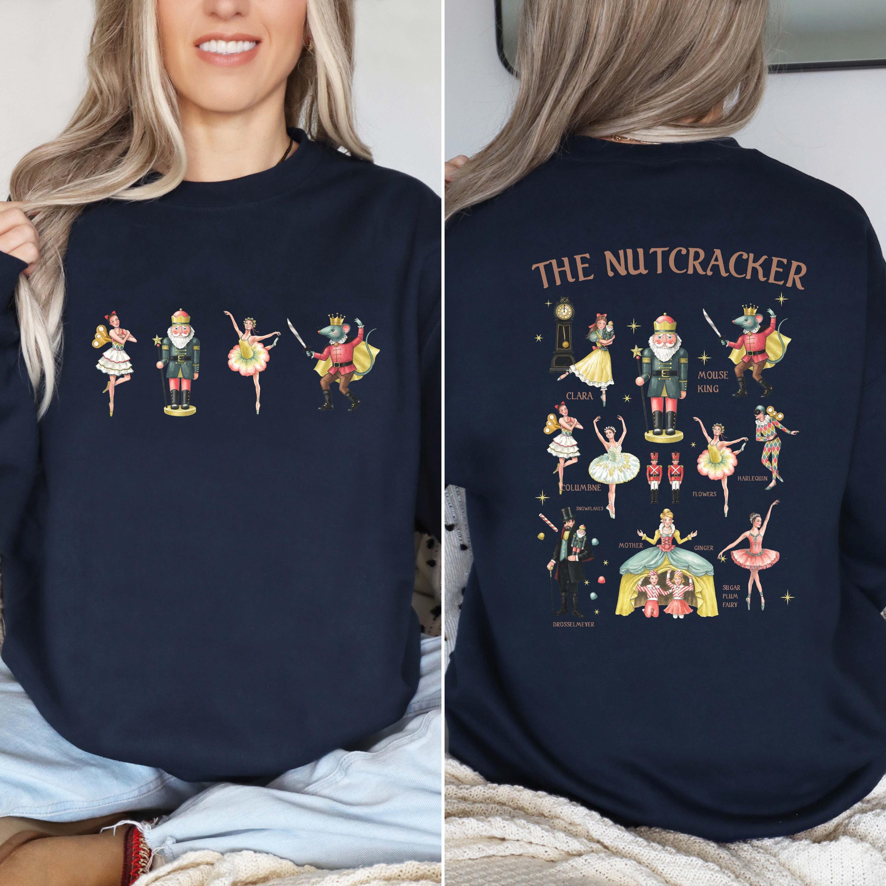 Nutcracker Sweatshirt – Christmas Nutcracker Crewneck, Ballet Holiday Sweater, Xmas Party Hoodie Gift