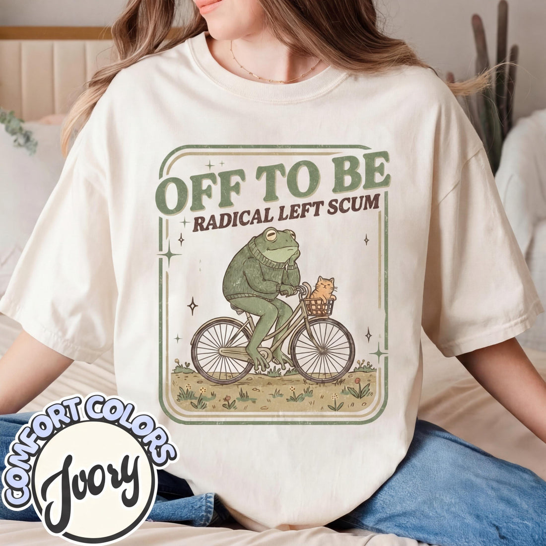 Off to Be Radical Left Scum Frog Meme T-Shirt – Political Satire Graphic Tee
