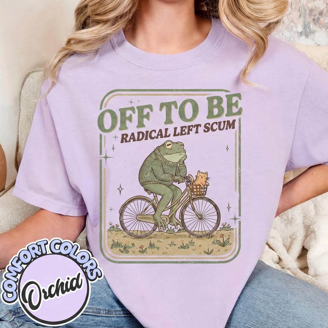 Off to Be Radical Left Scum Frog Meme T-Shirt – Political Satire Graphic Tee