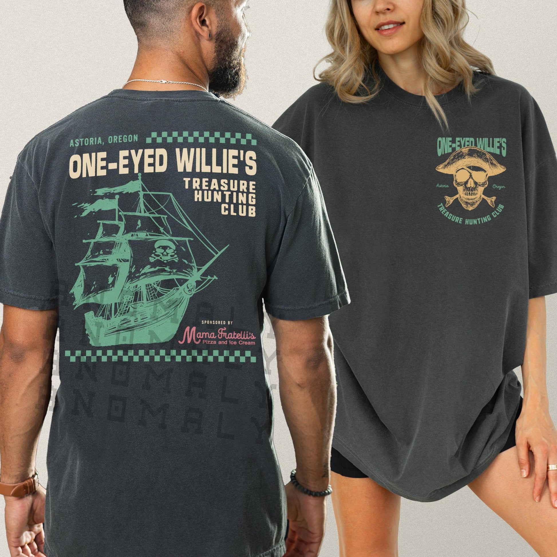 One-Eyed Willie’s Treasure Hunt T-Shirt – Retro 80s Movie Graphic Tee