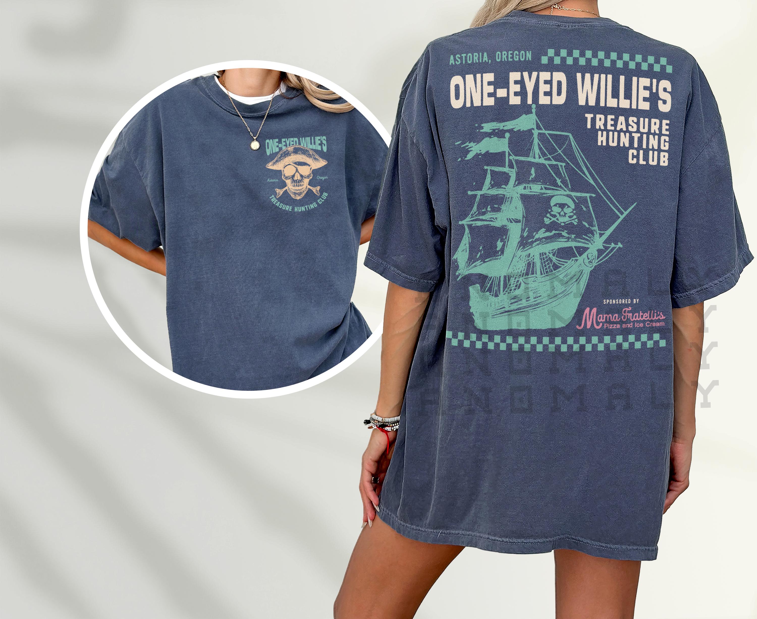 One-Eyed Willie’s Treasure Hunt T-Shirt – Retro 80s Movie Graphic Tee