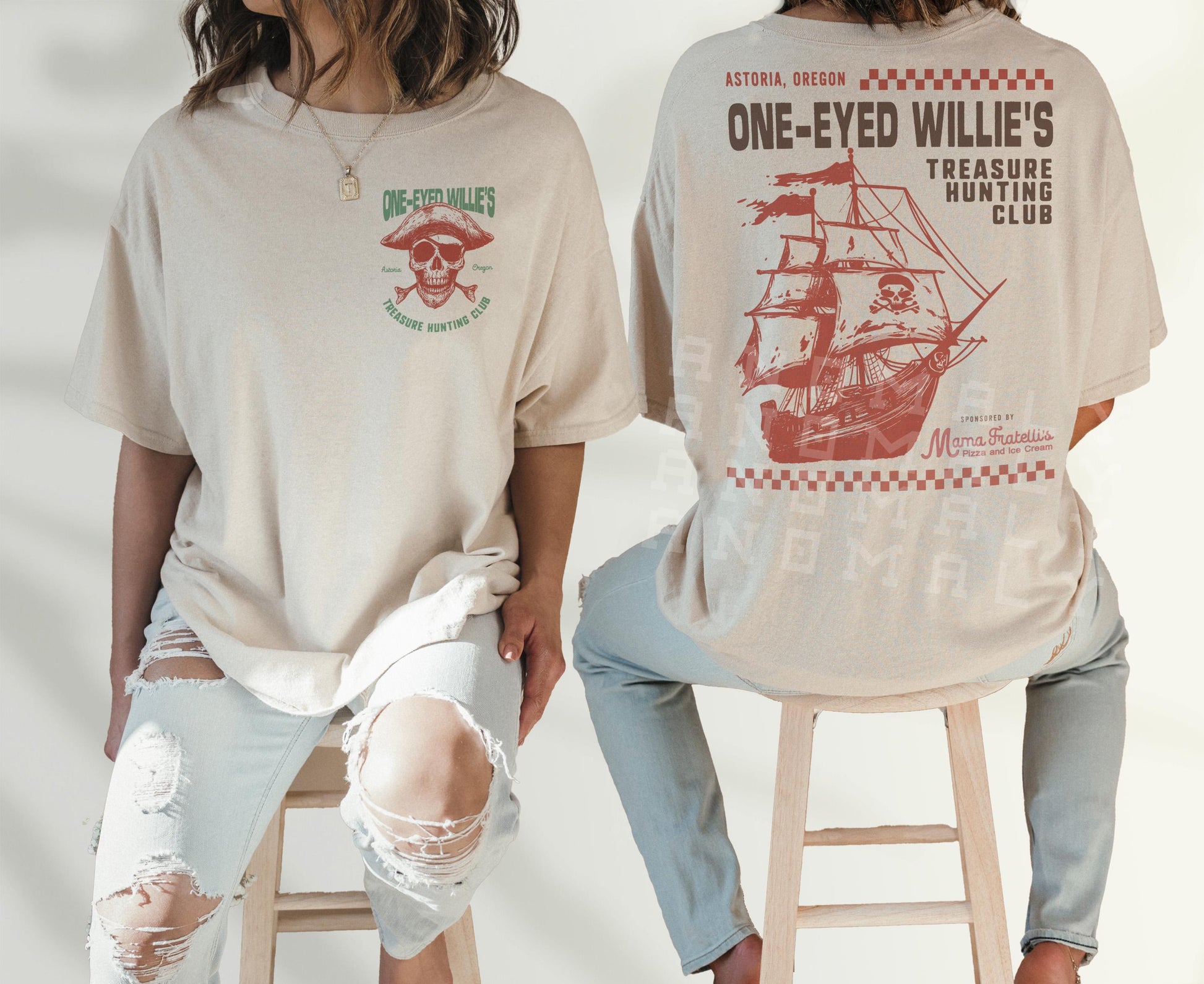 One-Eyed Willie’s Treasure Hunt T-Shirt – Retro 80s Movie Graphic Tee