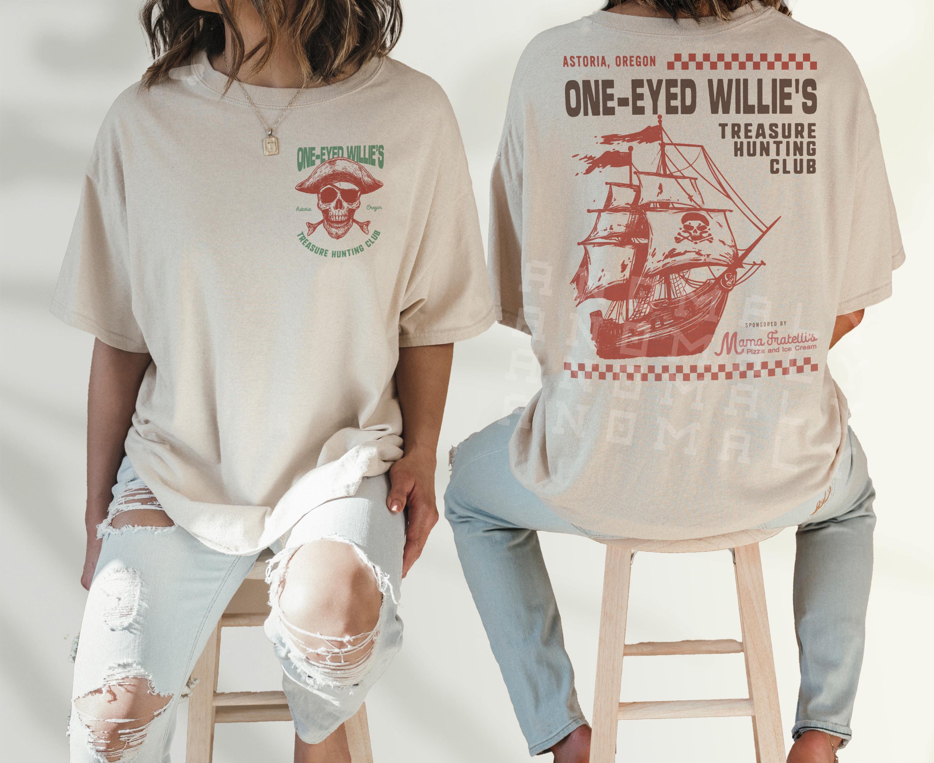 One-Eyed Willie’s Treasure Hunt T-Shirt – Retro 80s Movie Graphic Tee