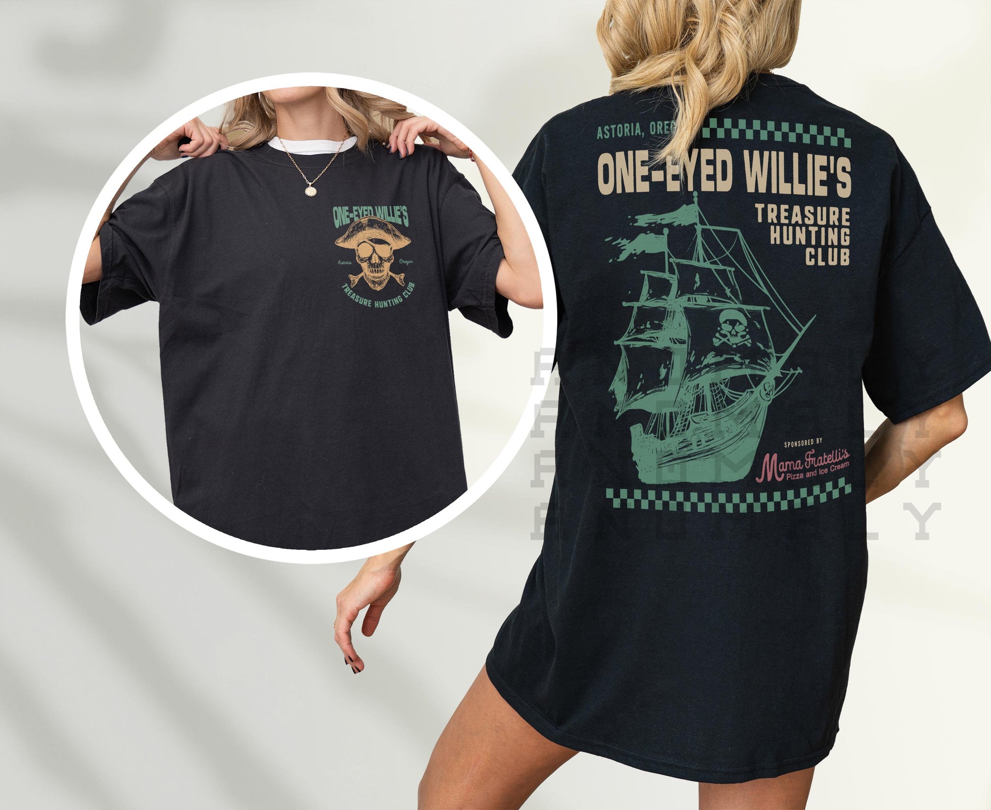 One-Eyed Willie’s Treasure Hunt T-Shirt – Retro 80s Movie Graphic Tee