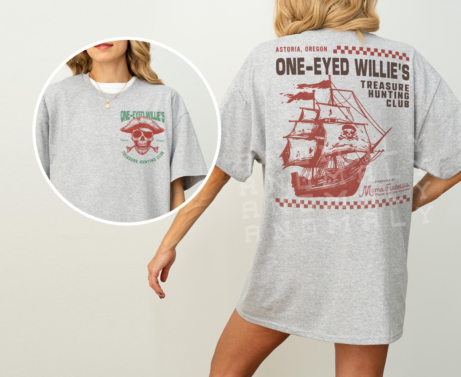 One-Eyed Willie’s Treasure Hunt T-Shirt – Retro 80s Movie Graphic Tee