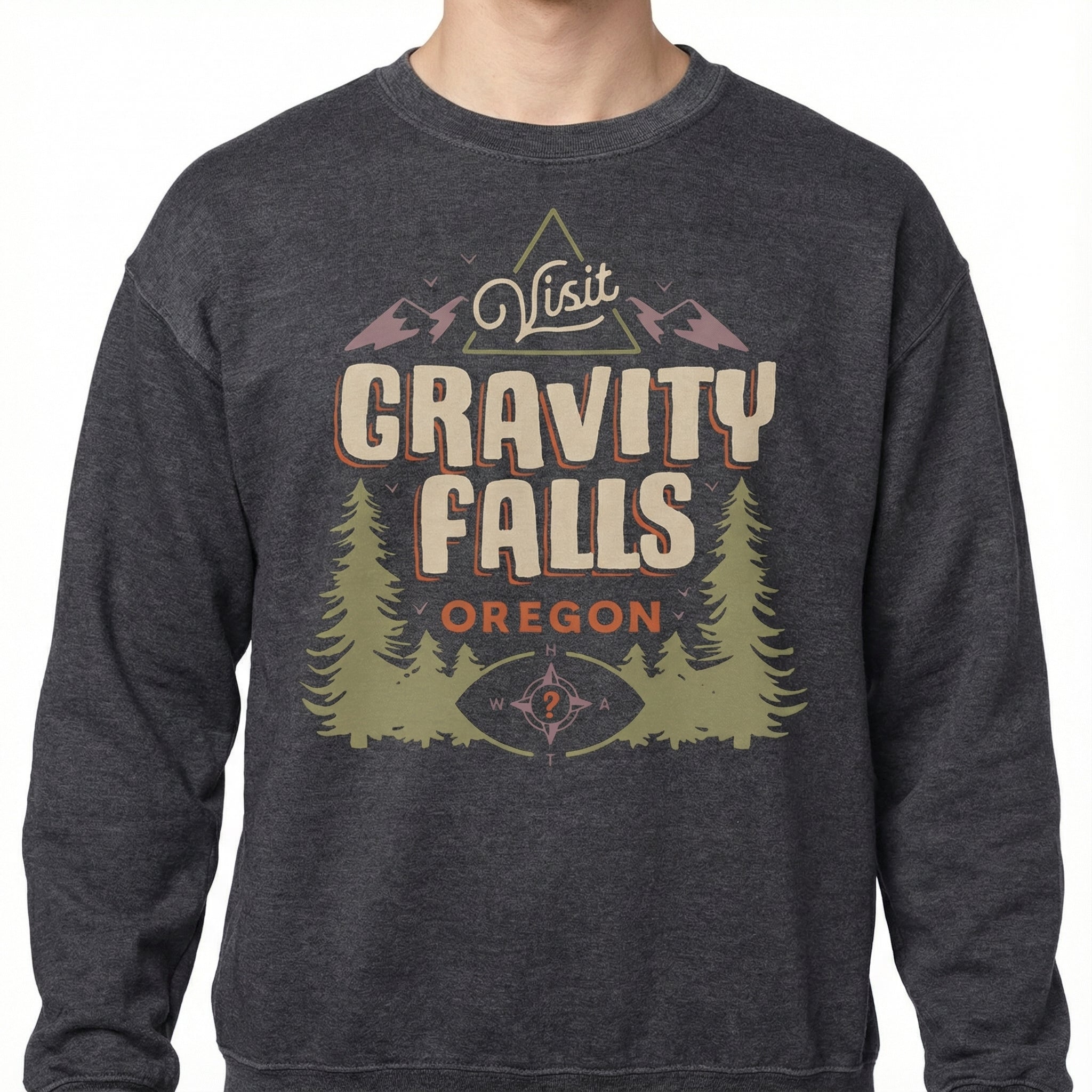 Oregon Mystery Graphic T-Shirt – Retro Pacific Northwest Adventure Tee – Family Matching Shirt