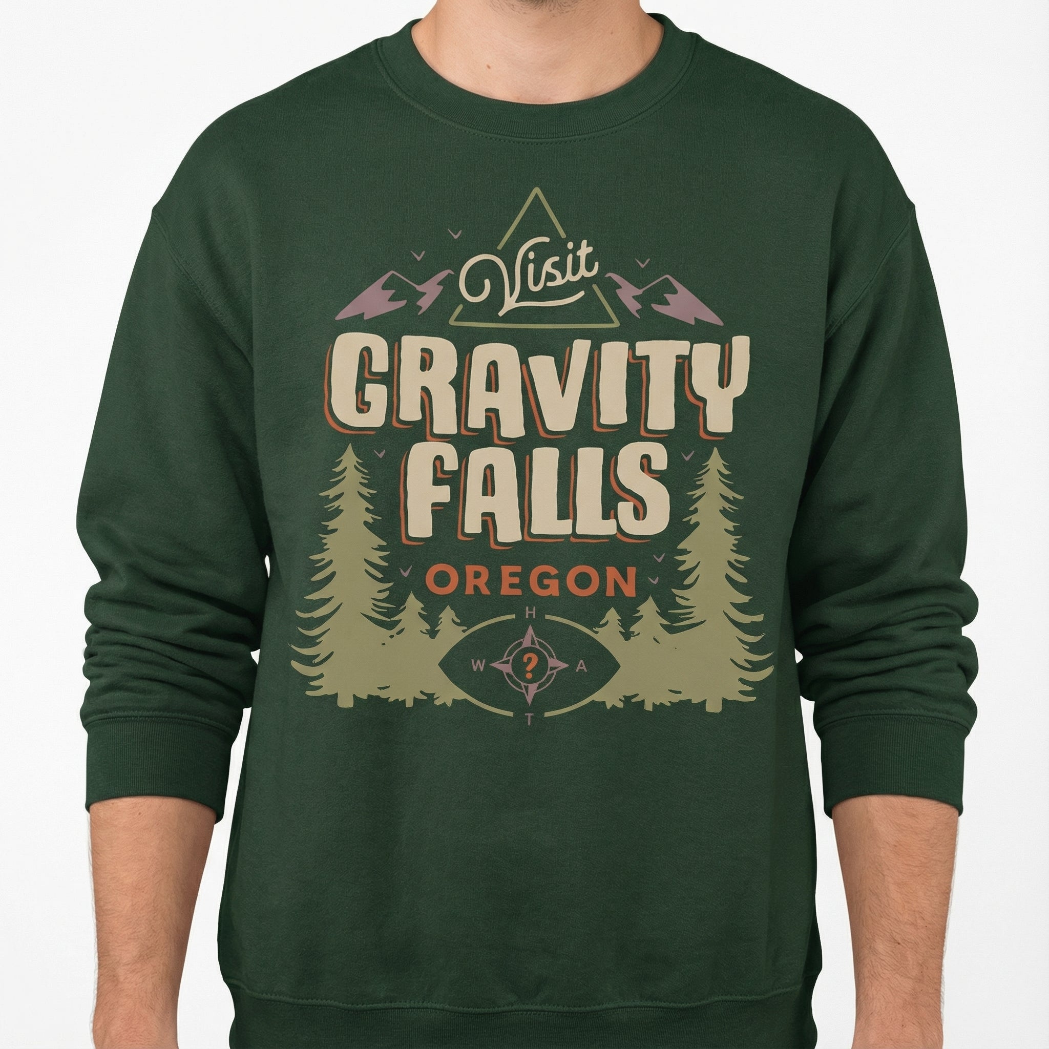 Oregon Mystery Graphic T-Shirt – Retro Pacific Northwest Adventure Tee – Family Matching Shirt