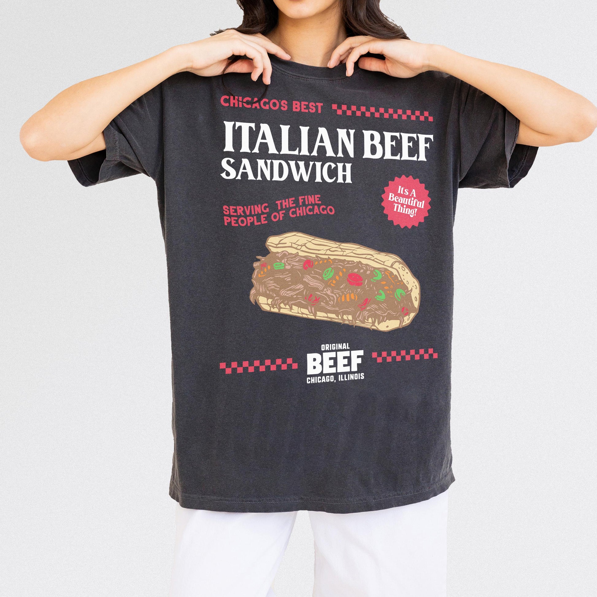 Original Beef Restaurant Shirt – Vintage Chicagoland Italian Beef Graphic Tee
