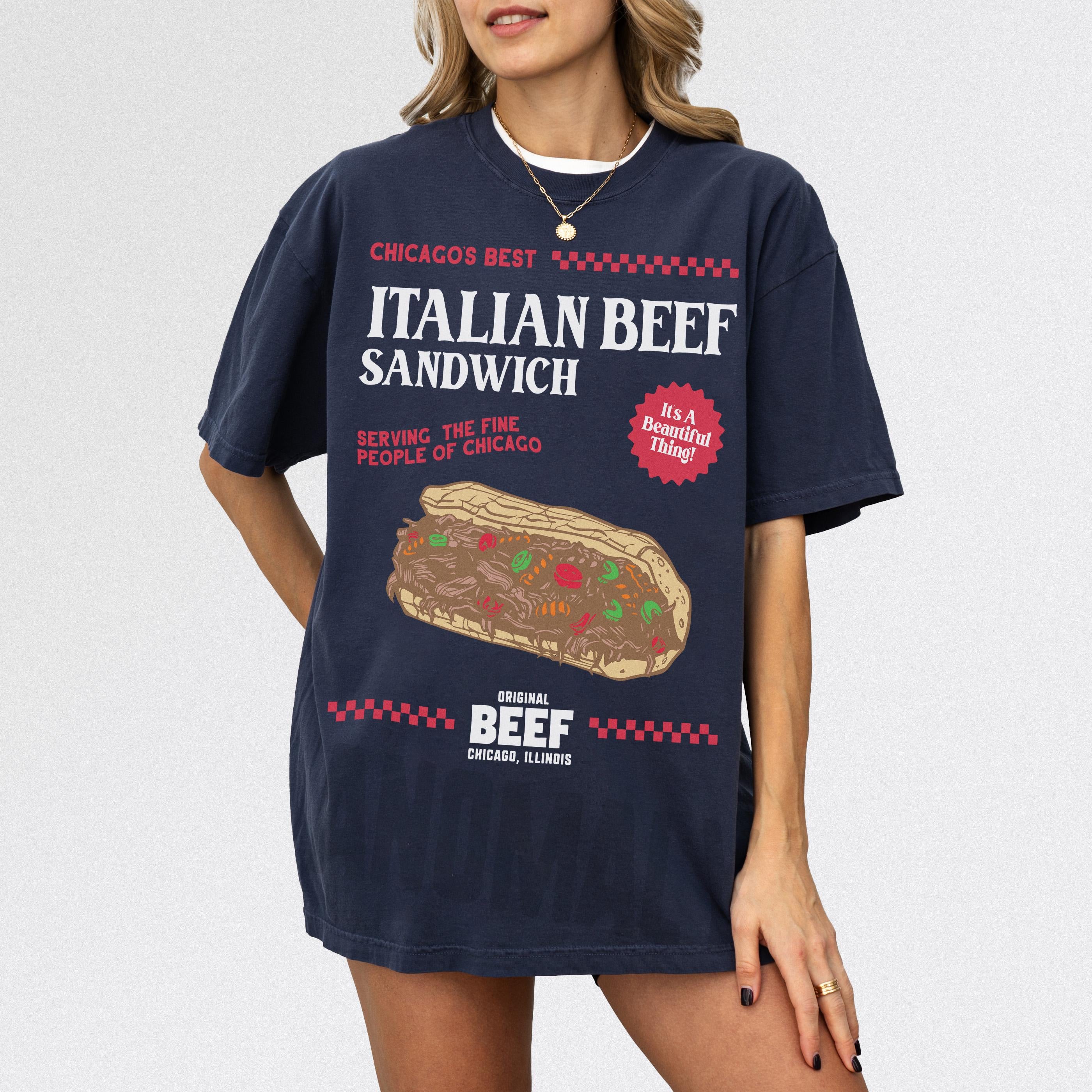 Original Beef Restaurant Shirt – Vintage Chicagoland Italian Beef Graphic Tee