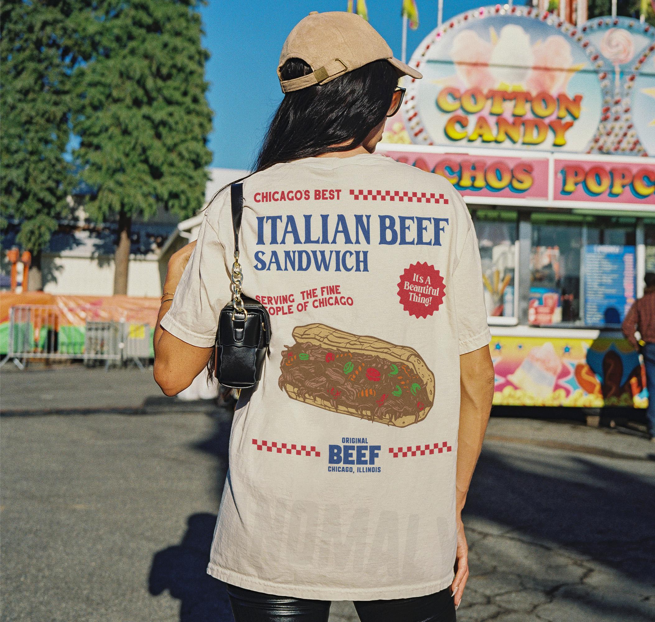 Original Beef T-Shirt – Retro TV Show Chicagoland Restaurant Graphic Tee