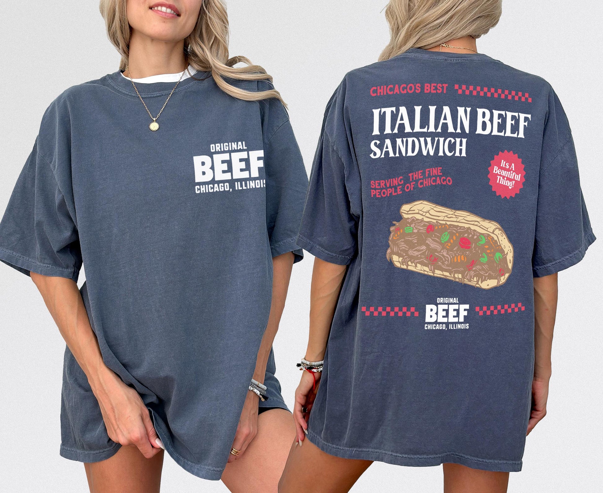 Original Beef T-Shirt – Retro TV Show Chicagoland Restaurant Graphic Tee