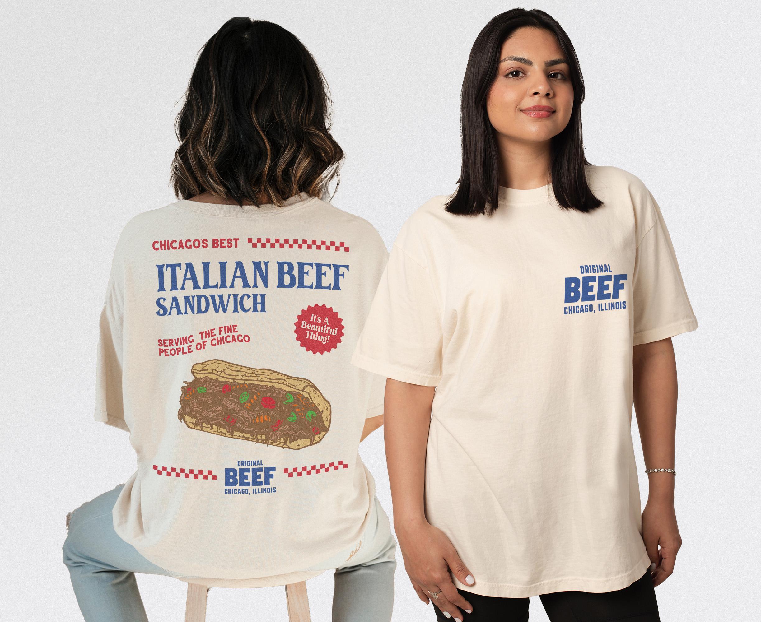 Original Beef T-Shirt – Retro TV Show Chicagoland Restaurant Graphic Tee