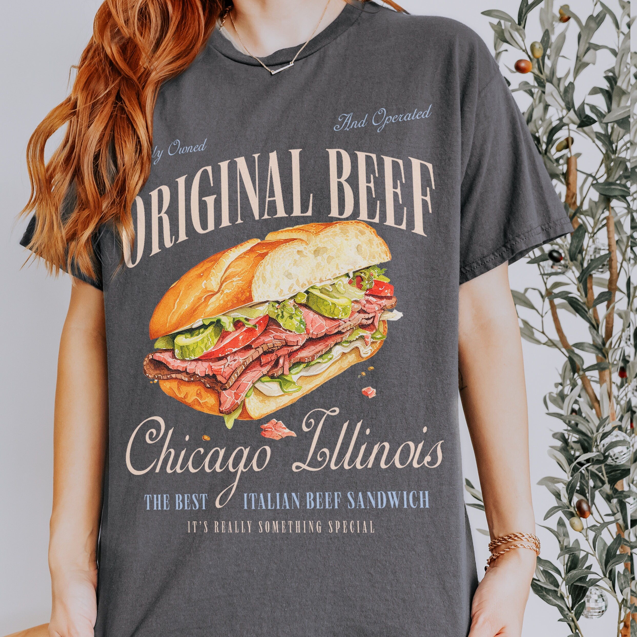 Original Beef of Chicagoland T-Shirt – Retro Italian Beef Sandwich Graphic Tee