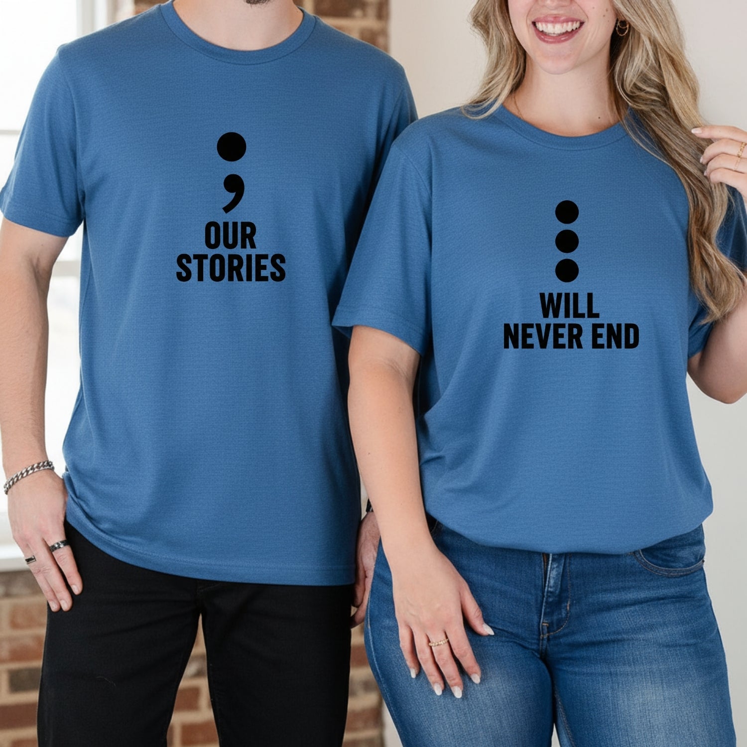 Our Stories Will Never End Matching T-Shirts For Couples