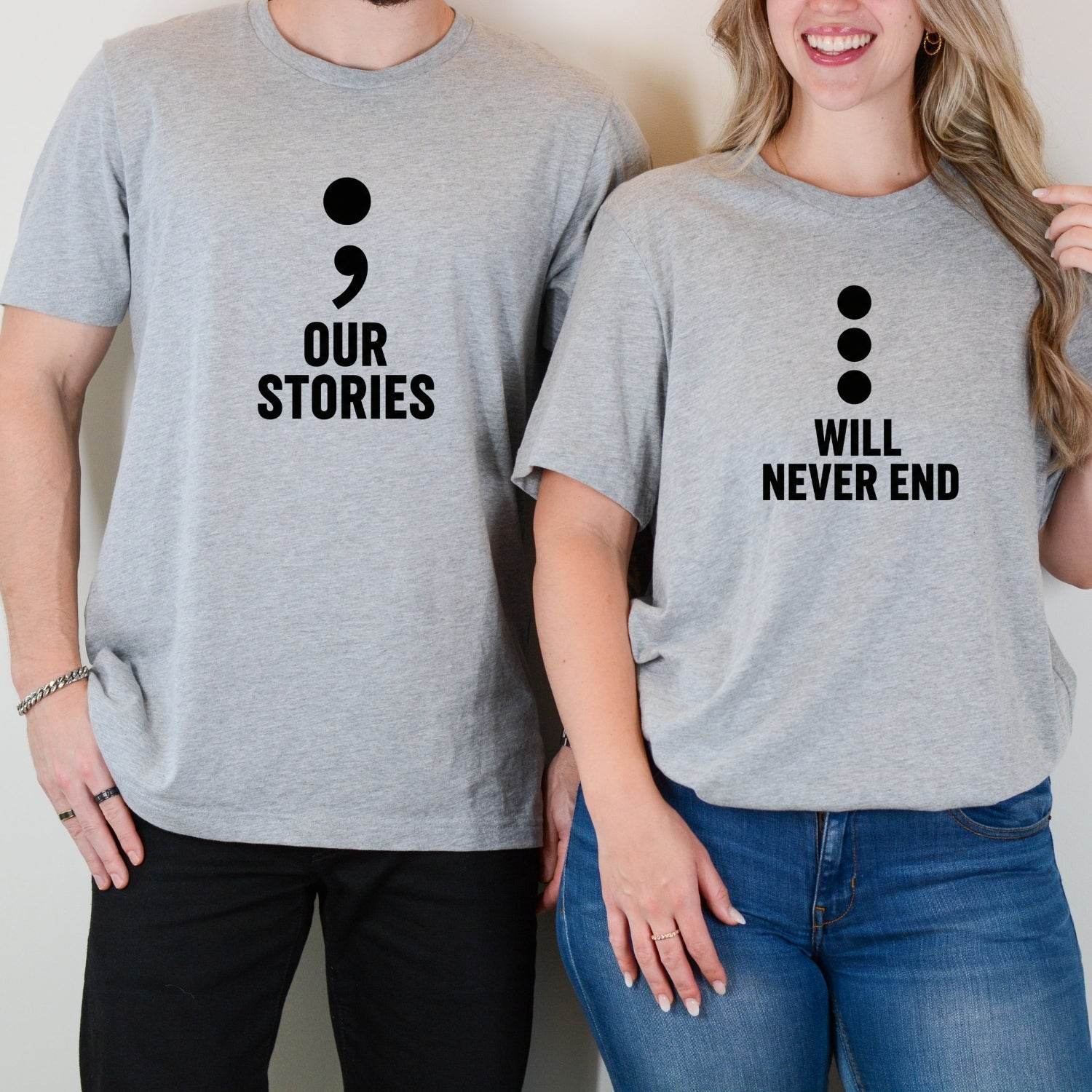 Our Stories Will Never End Matching T-Shirts For Couples