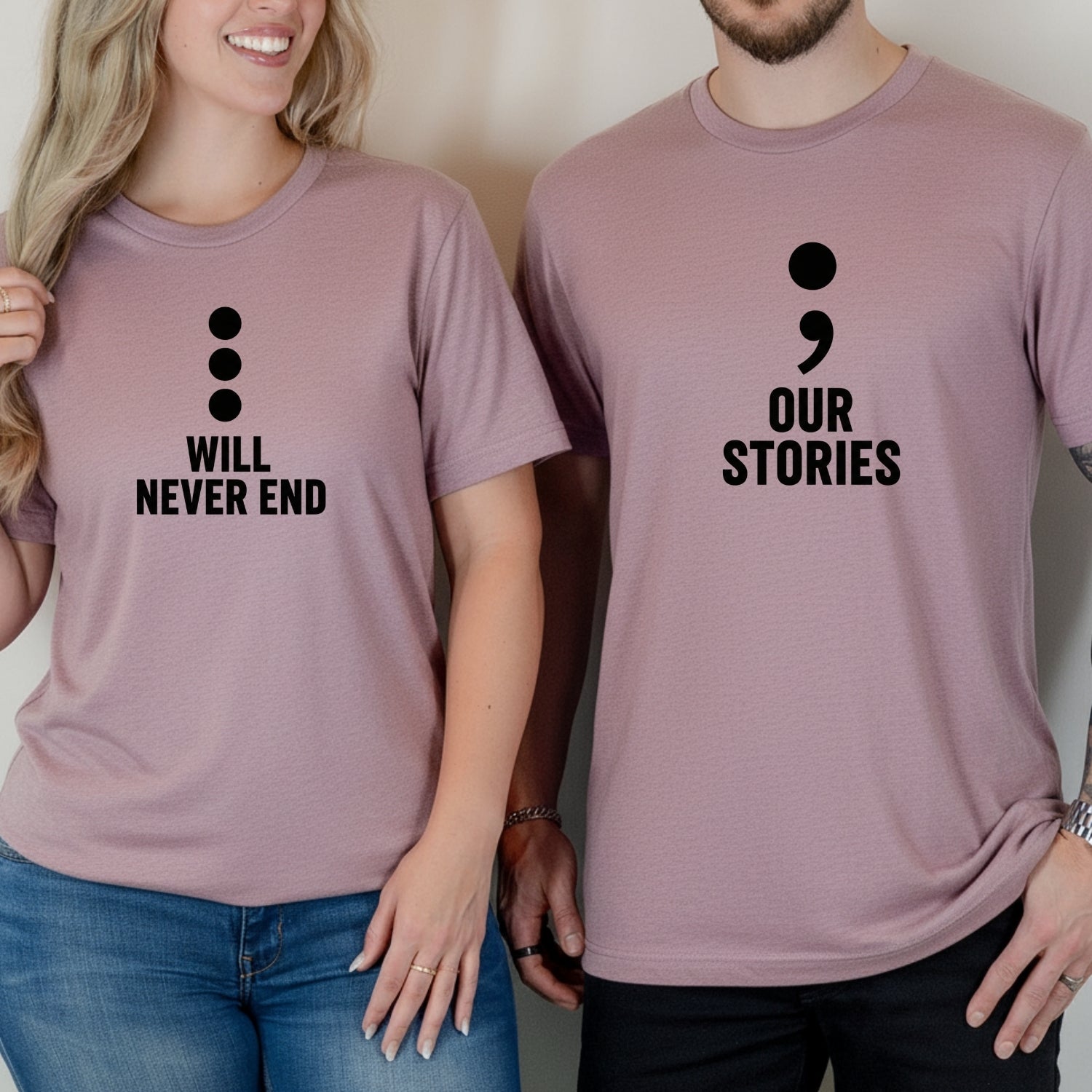 Our Stories Will Never End Matching T-Shirts For Couples