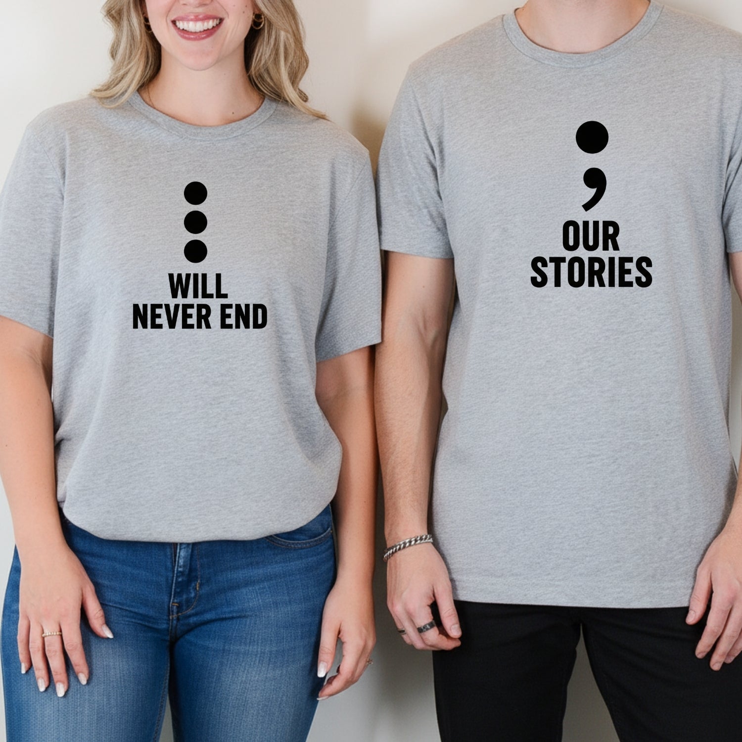 Our Stories Will Never End Matching T-Shirts For Couples