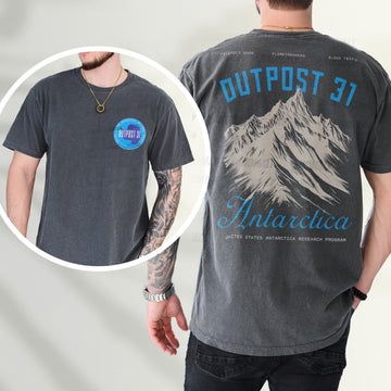 Outpost 31 Antarctica Graphic Tee – 80s Horror Movie The Thing T-Shirt