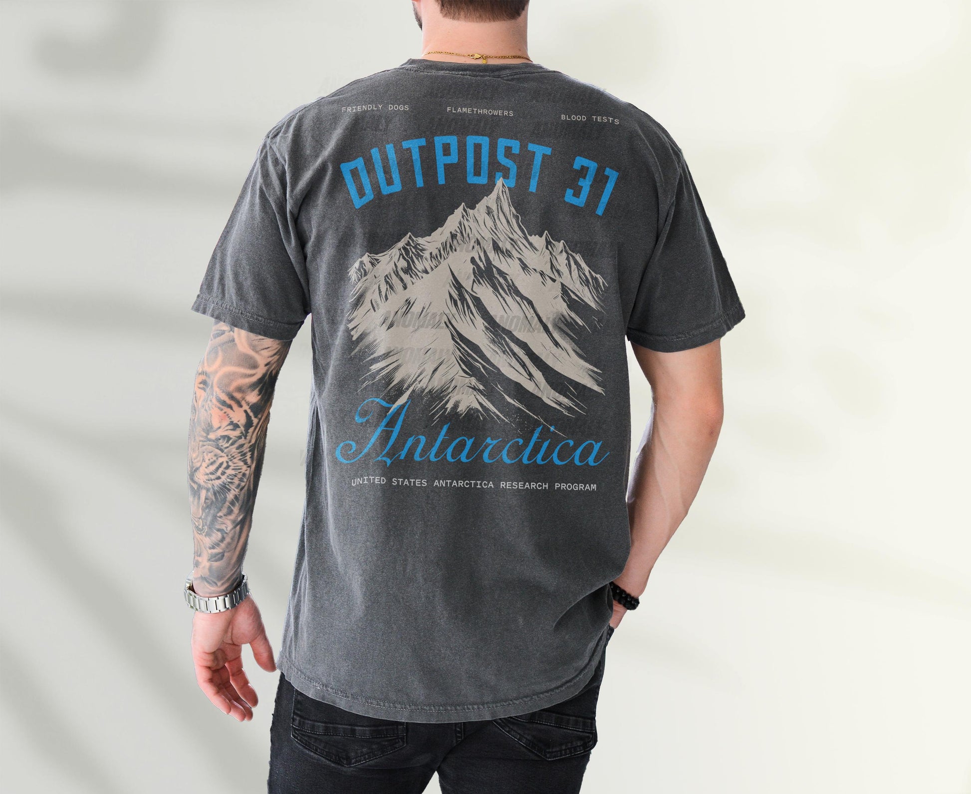 Outpost 31 Antarctica Graphic Tee – 80s Horror Movie The Thing T-Shirt