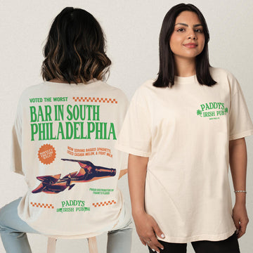Paddy’s Pub T-Shirt – Front & Back It’s Always Sunny in Philadelphia Funny Irish Bar Graphic Tee