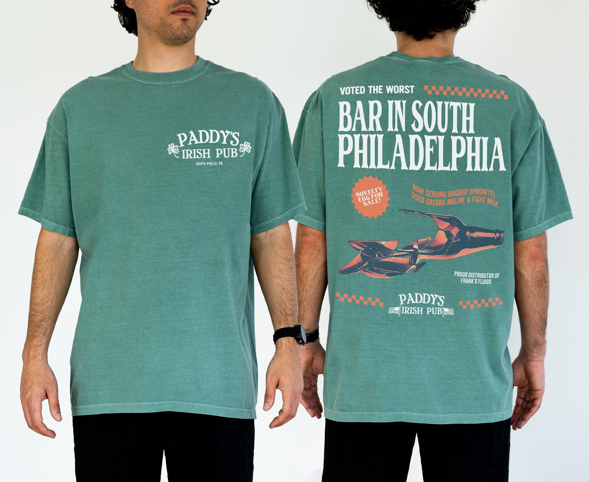 Paddy’s Pub T-Shirt – Front & Back It’s Always Sunny in Philadelphia Funny Irish Bar Graphic Tee