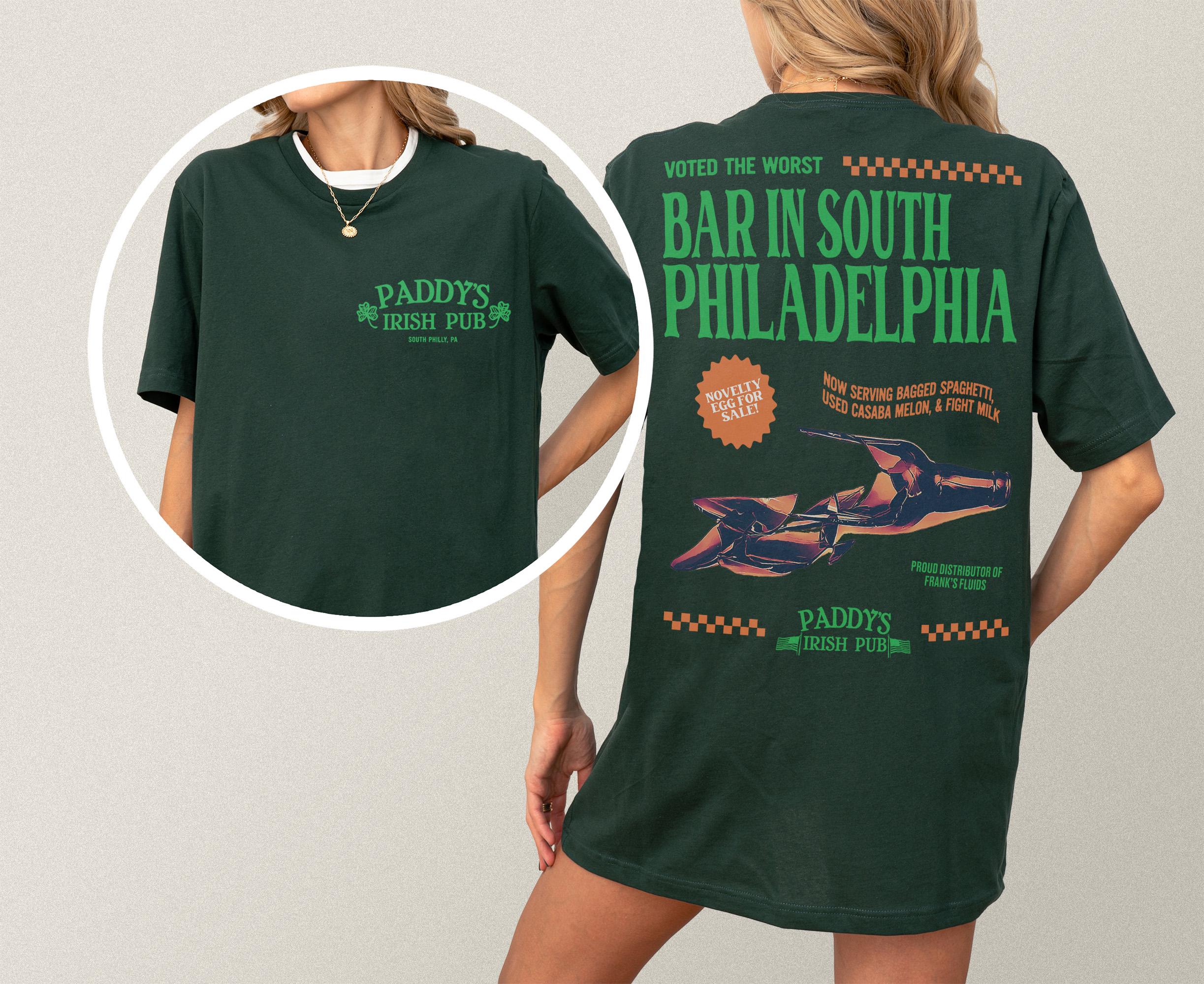 Paddy’s Pub T-Shirt – Front & Back It’s Always Sunny in Philadelphia Funny Irish Bar Graphic Tee