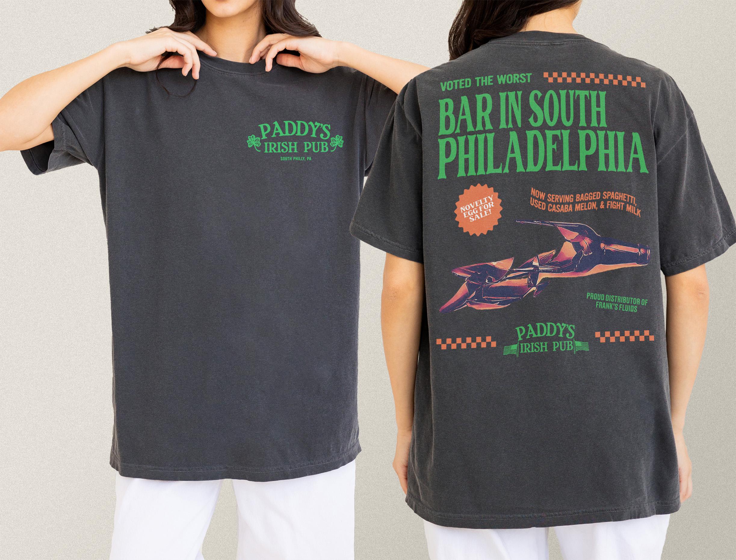 Paddy’s Pub T-Shirt – Front & Back It’s Always Sunny in Philadelphia Funny Irish Bar Graphic Tee