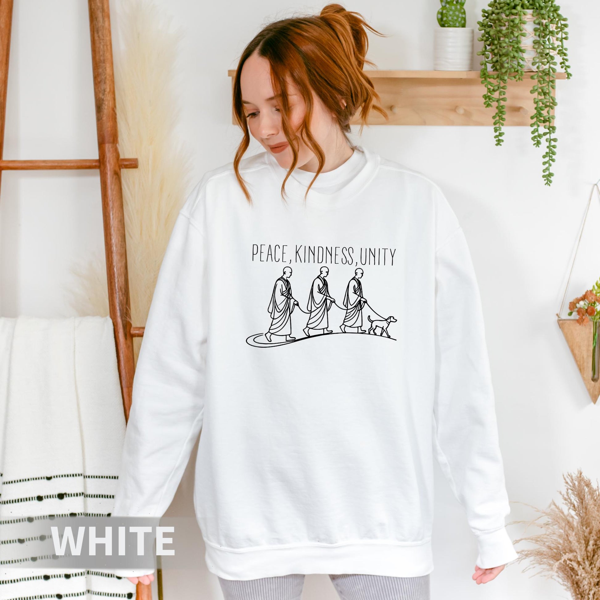 Peace Kindness Unity Long Sleeve Shirt – Spiritual Zen Aesthetic Tee