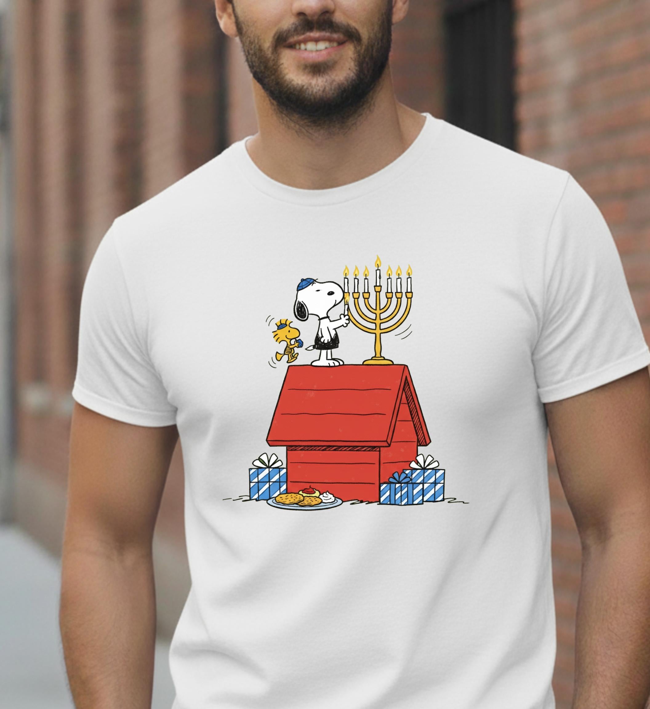 Peanuts Hanukkah T-Shirt – Vintage Snoopy Jewish Holiday Graphic Shirt