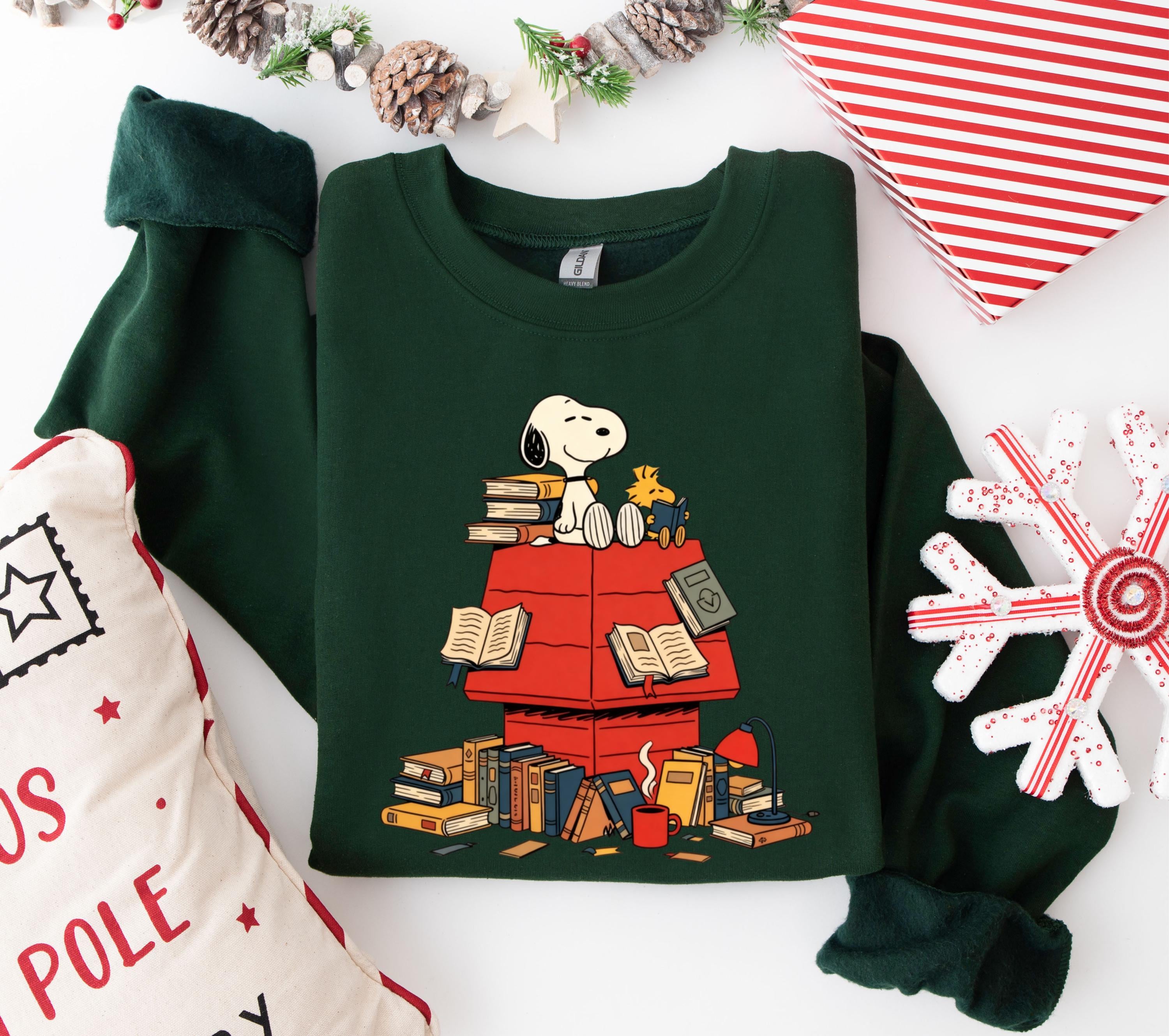Peanuts Reading Shirt – Cute Dog & Bird Inspired Book Lover Tee