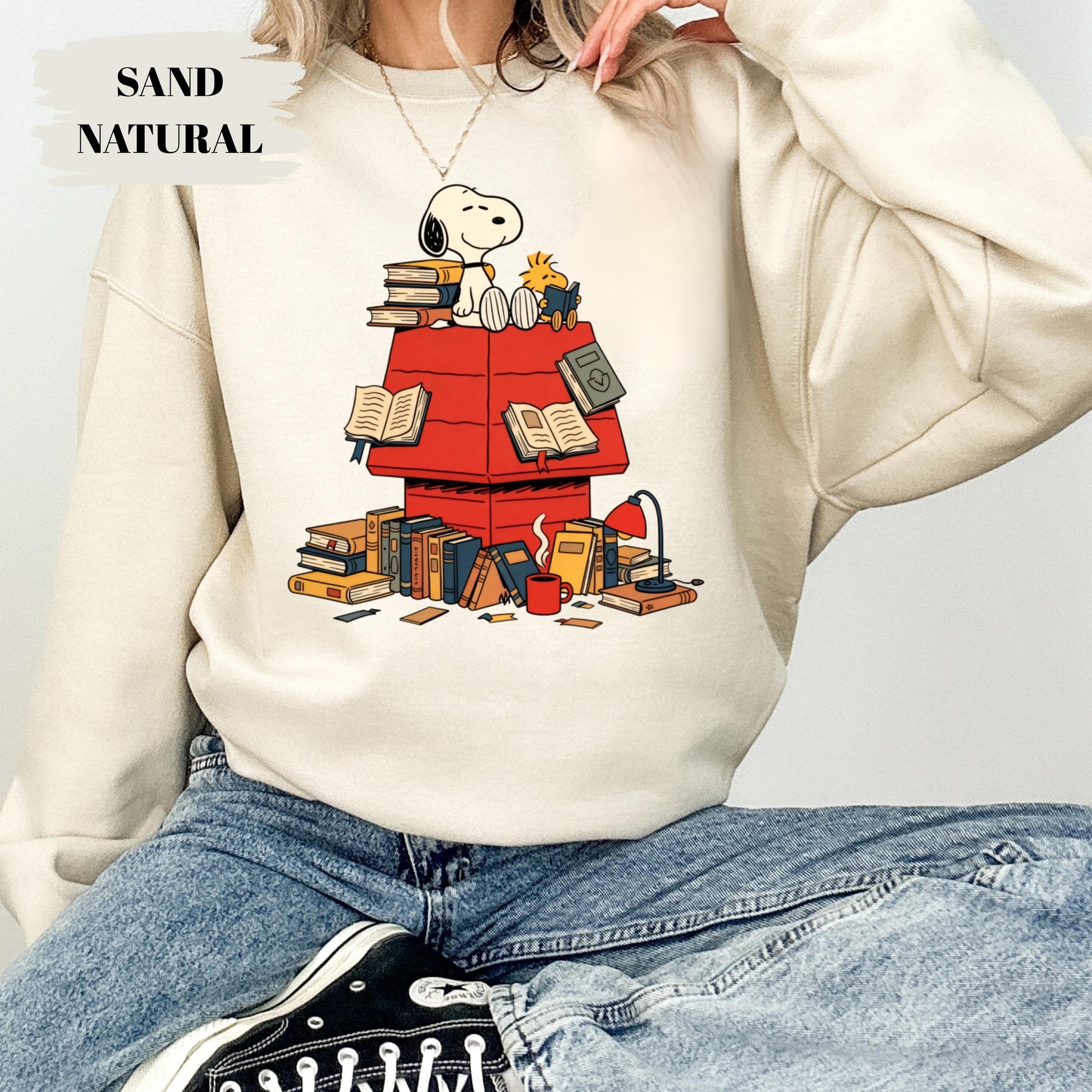 Peanuts Reading Shirt – Cute Dog & Bird Inspired Book Lover Tee