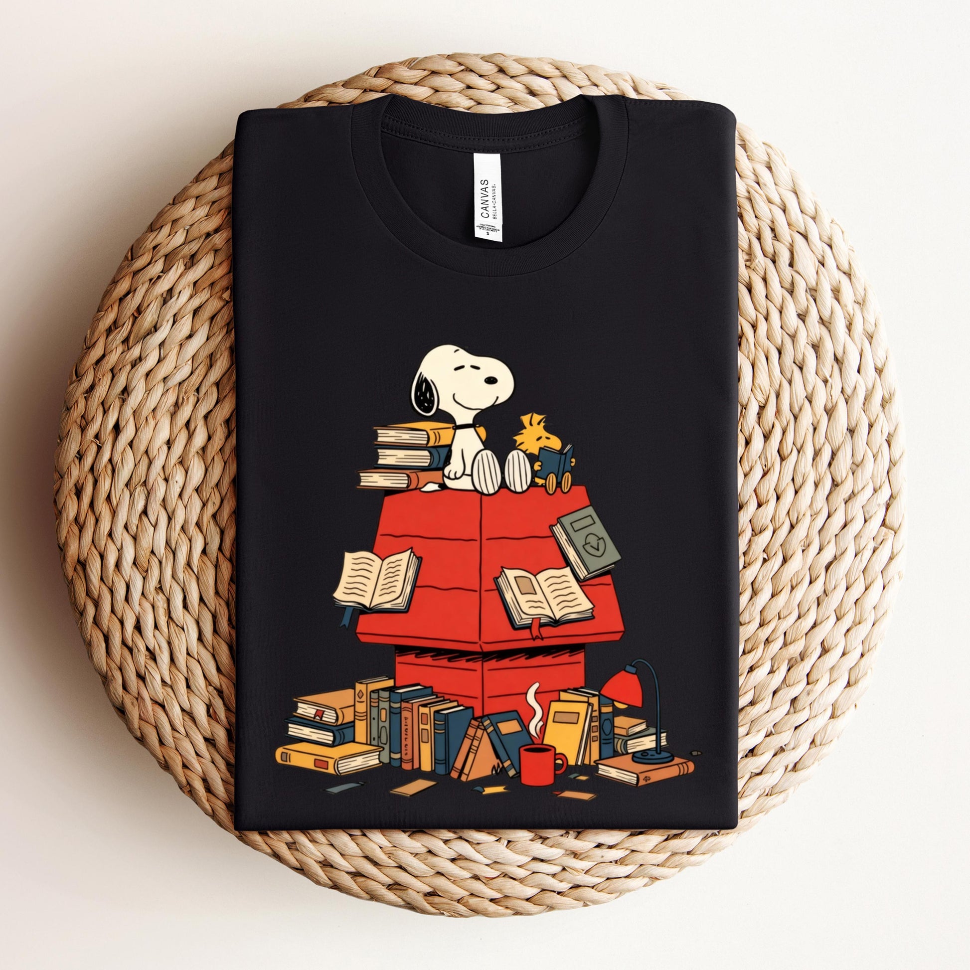 Peanuts Reading Shirt – Cute Dog & Bird Inspired Book Lover Tee