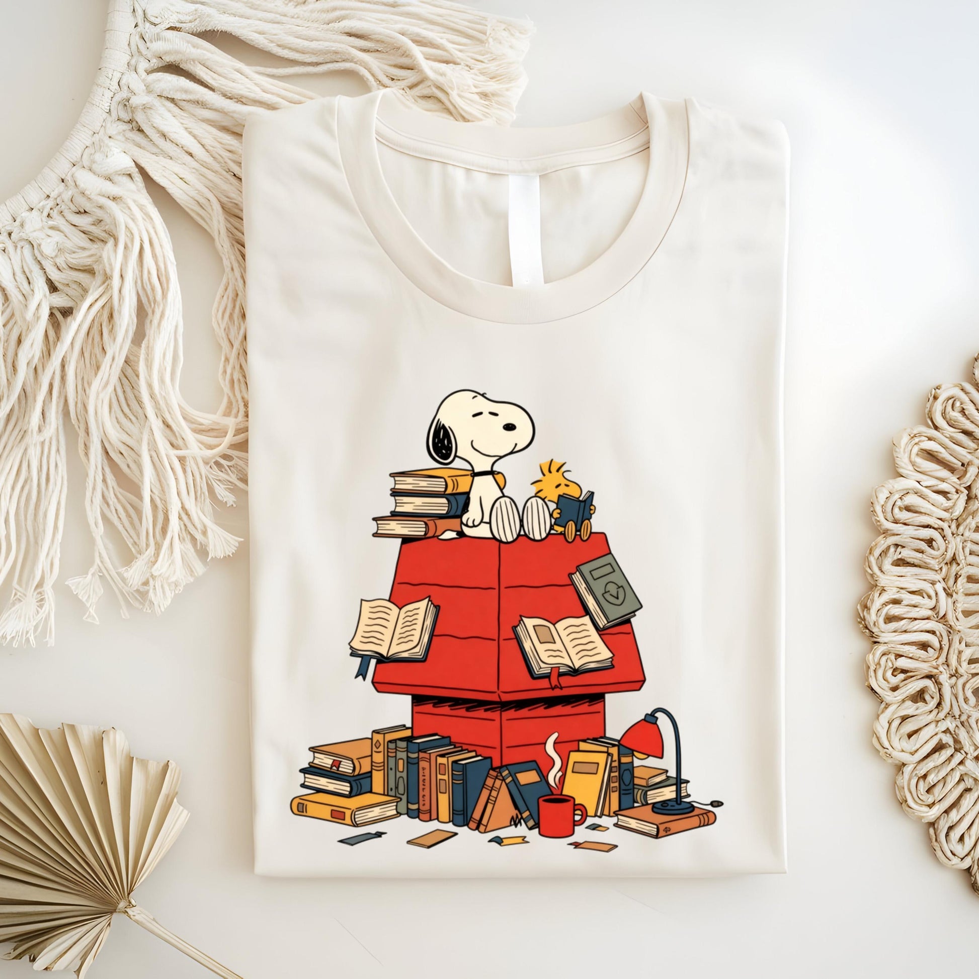 Peanuts Reading Shirt – Cute Dog & Bird Inspired Book Lover Tee