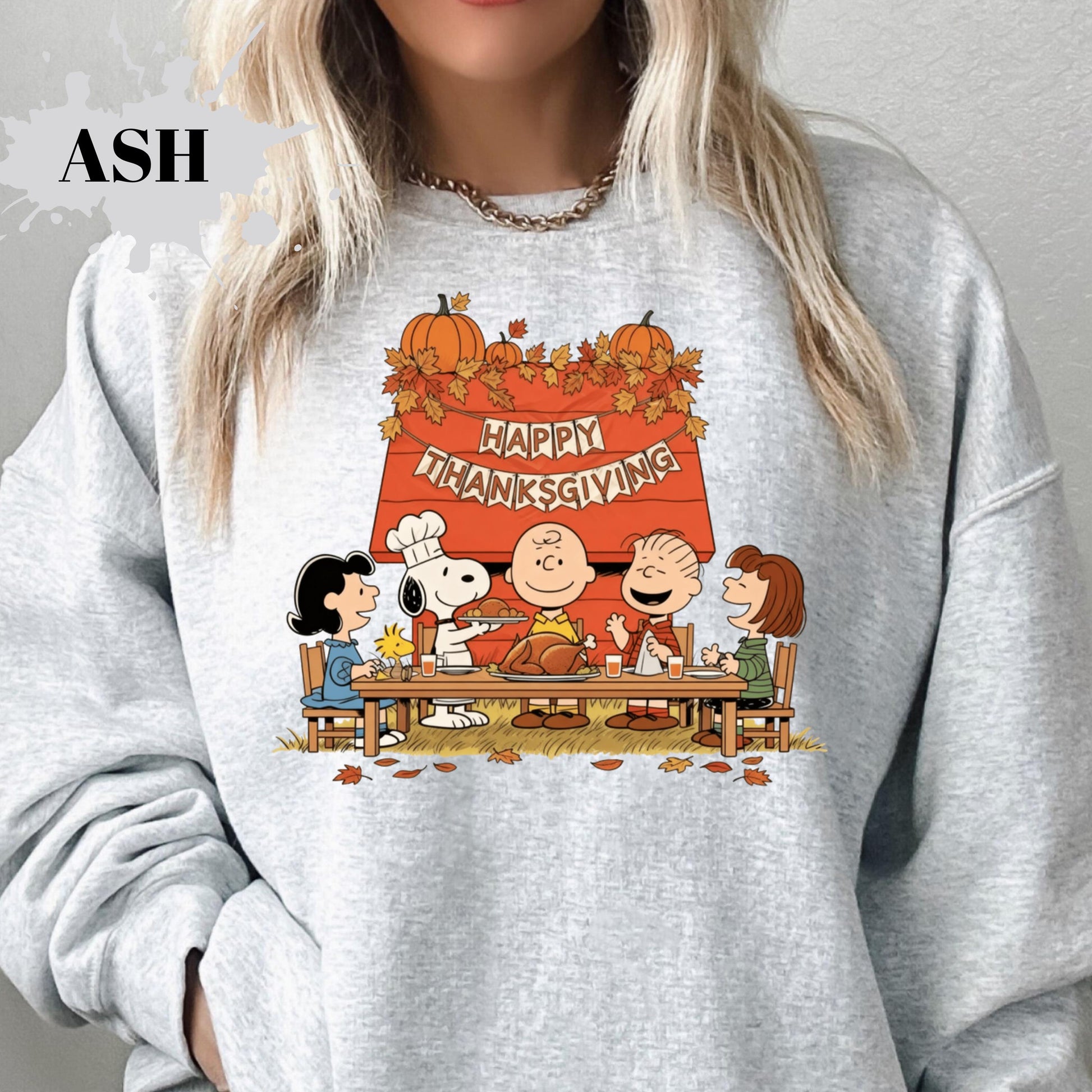 Peanuts Happy Thanksgiving Shirt – Cartoon Dog & Friends Inspired Fall Family Tee