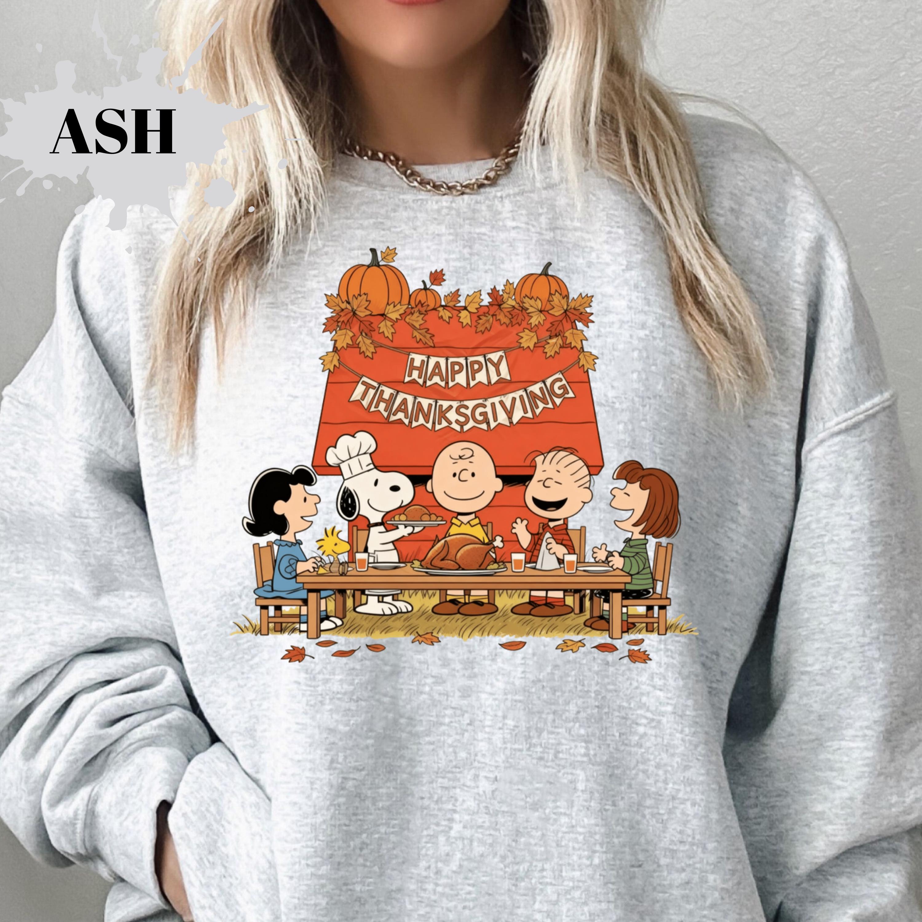 Peanuts Happy Thanksgiving Shirt – Cartoon Dog & Friends Inspired Fall Family Tee