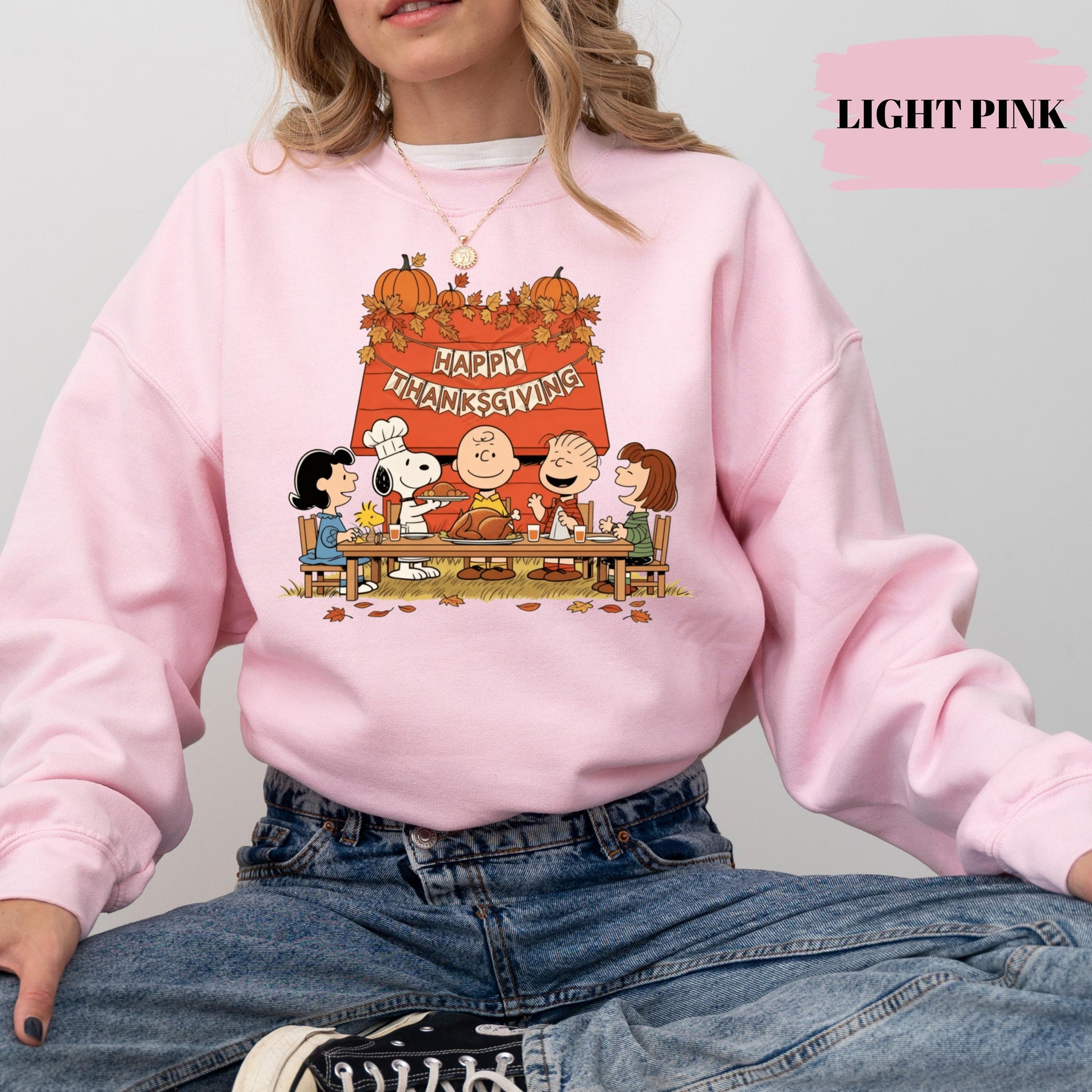 Peanuts Happy Thanksgiving Shirt – Cartoon Dog & Friends Inspired Fall Family Tee