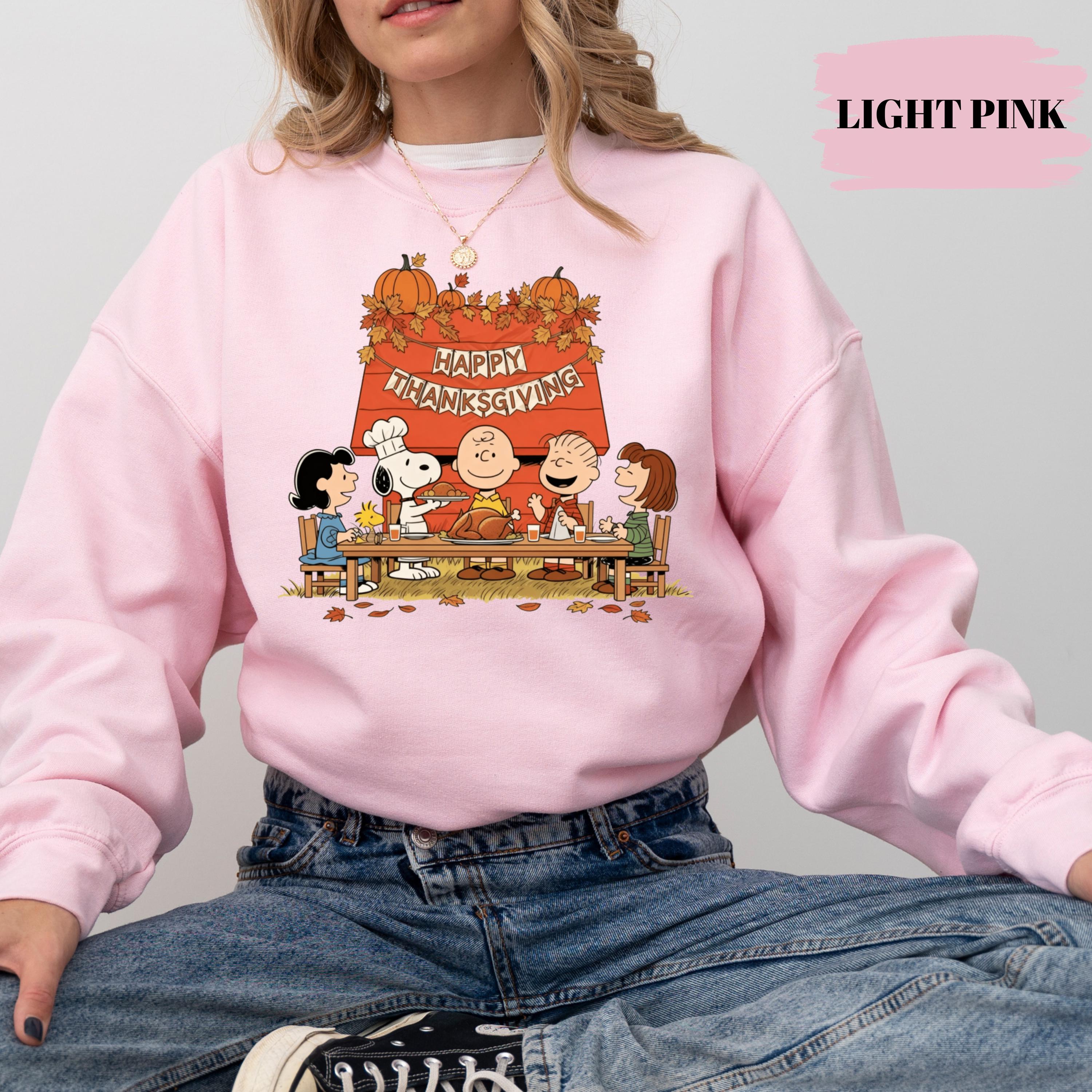 Peanuts Happy Thanksgiving Shirt – Cartoon Dog & Friends Inspired Fall Family Tee