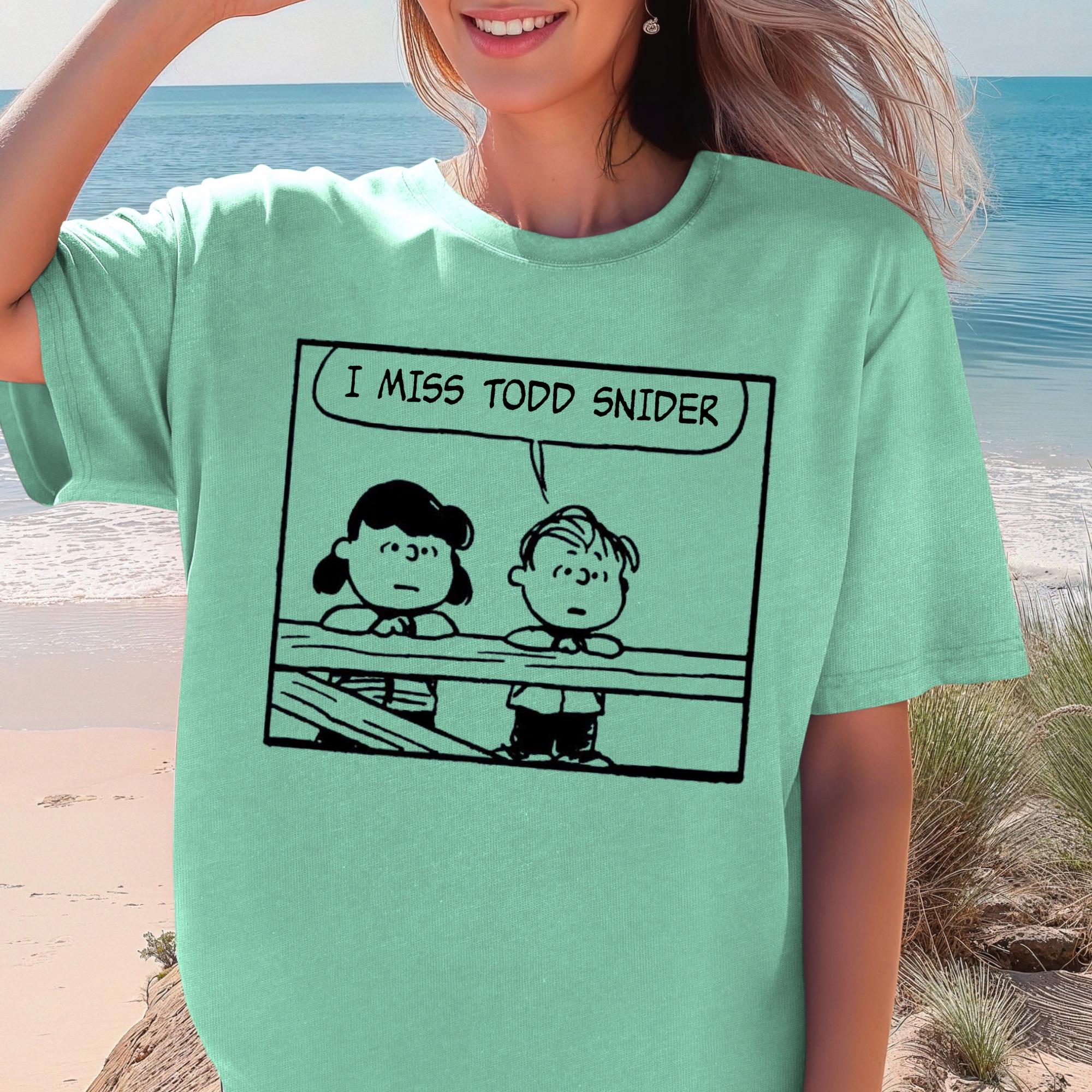 Peanuts x Todd Snider Inspired T-Shirt – I Miss Todd Snider Americana Music Tee