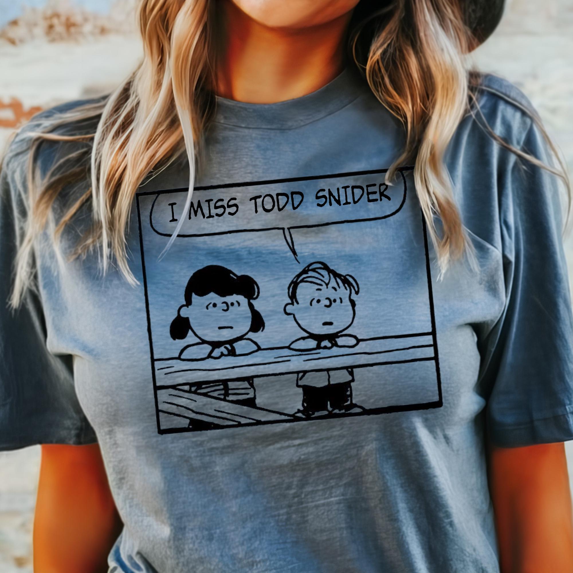 Peanuts x Todd Snider Inspired T-Shirt – I Miss Todd Snider Americana Music Tee