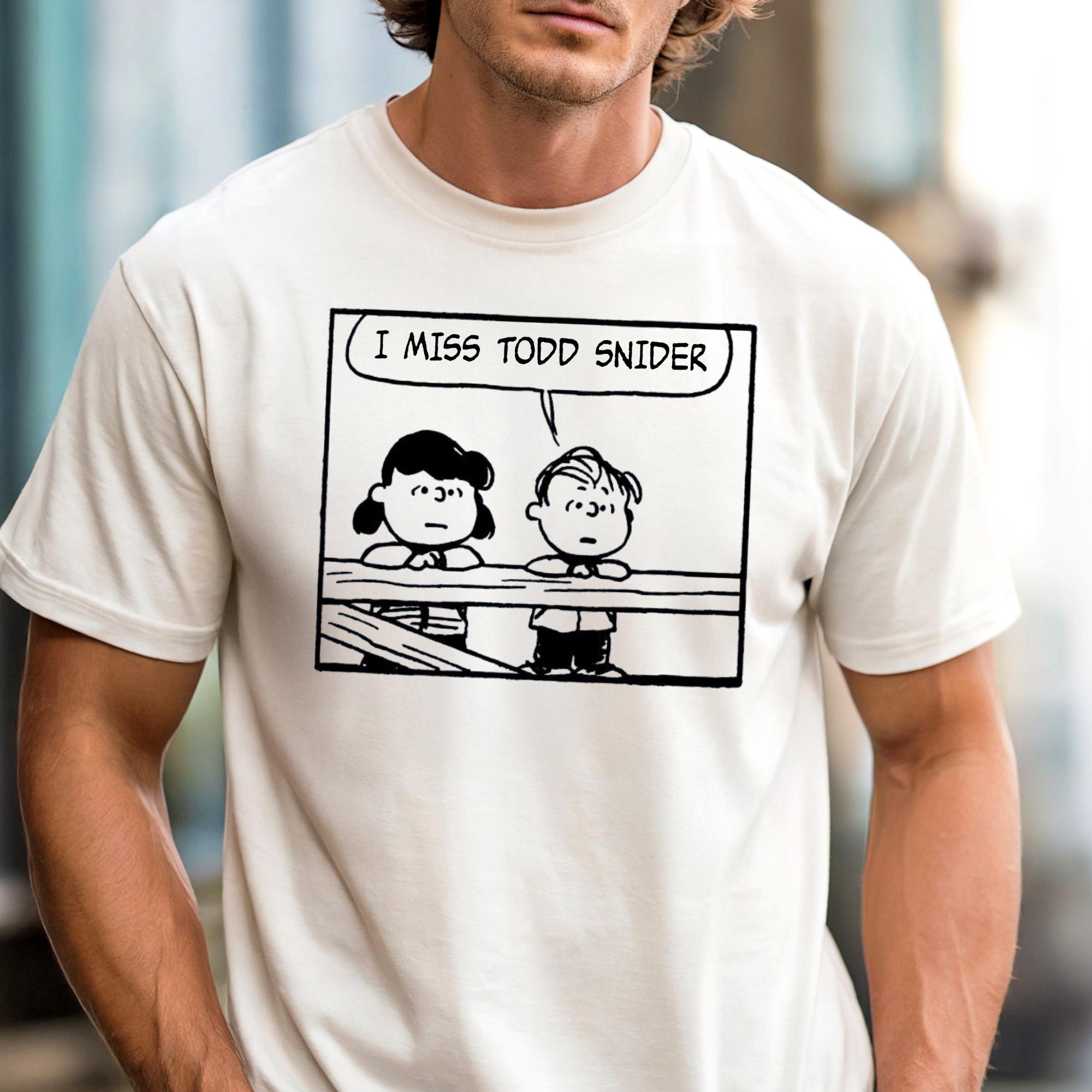 Peanuts x Todd Snider Inspired T-Shirt – I Miss Todd Snider Americana Music Tee