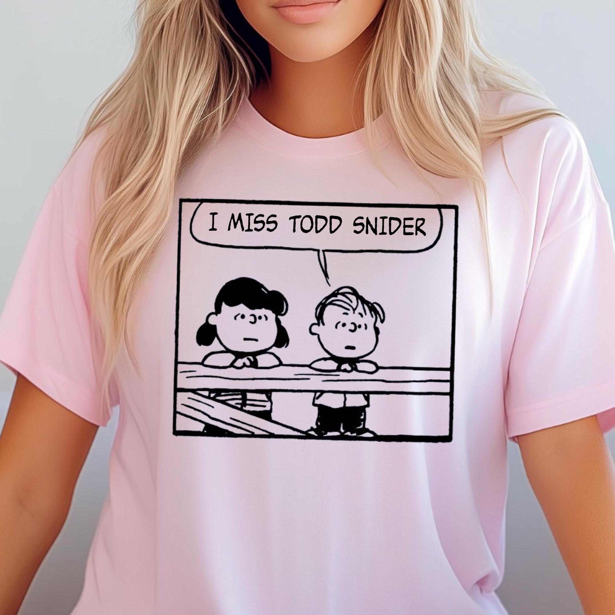 Peanuts x Todd Snider Inspired T-Shirt – I Miss Todd Snider Americana Music Tee